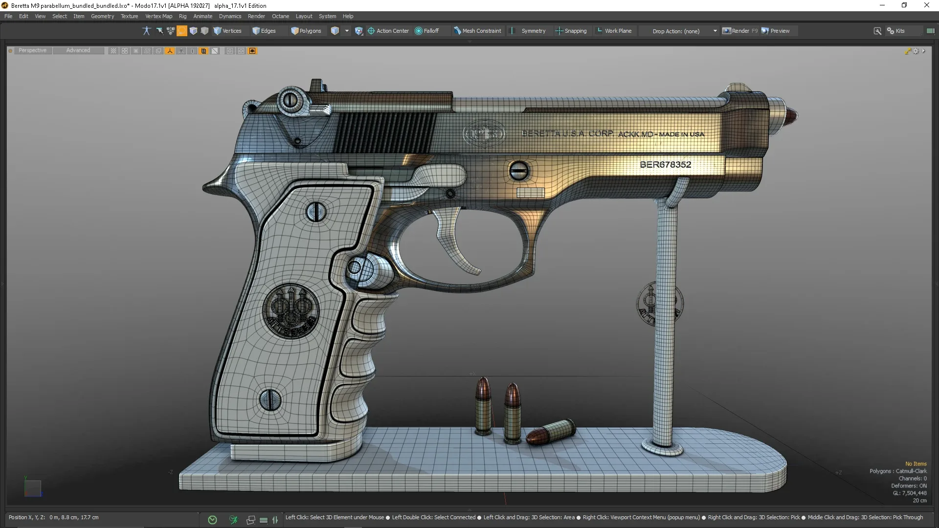 Beretta M9 course for beginners /intermediate for MODO 17: All about topology!