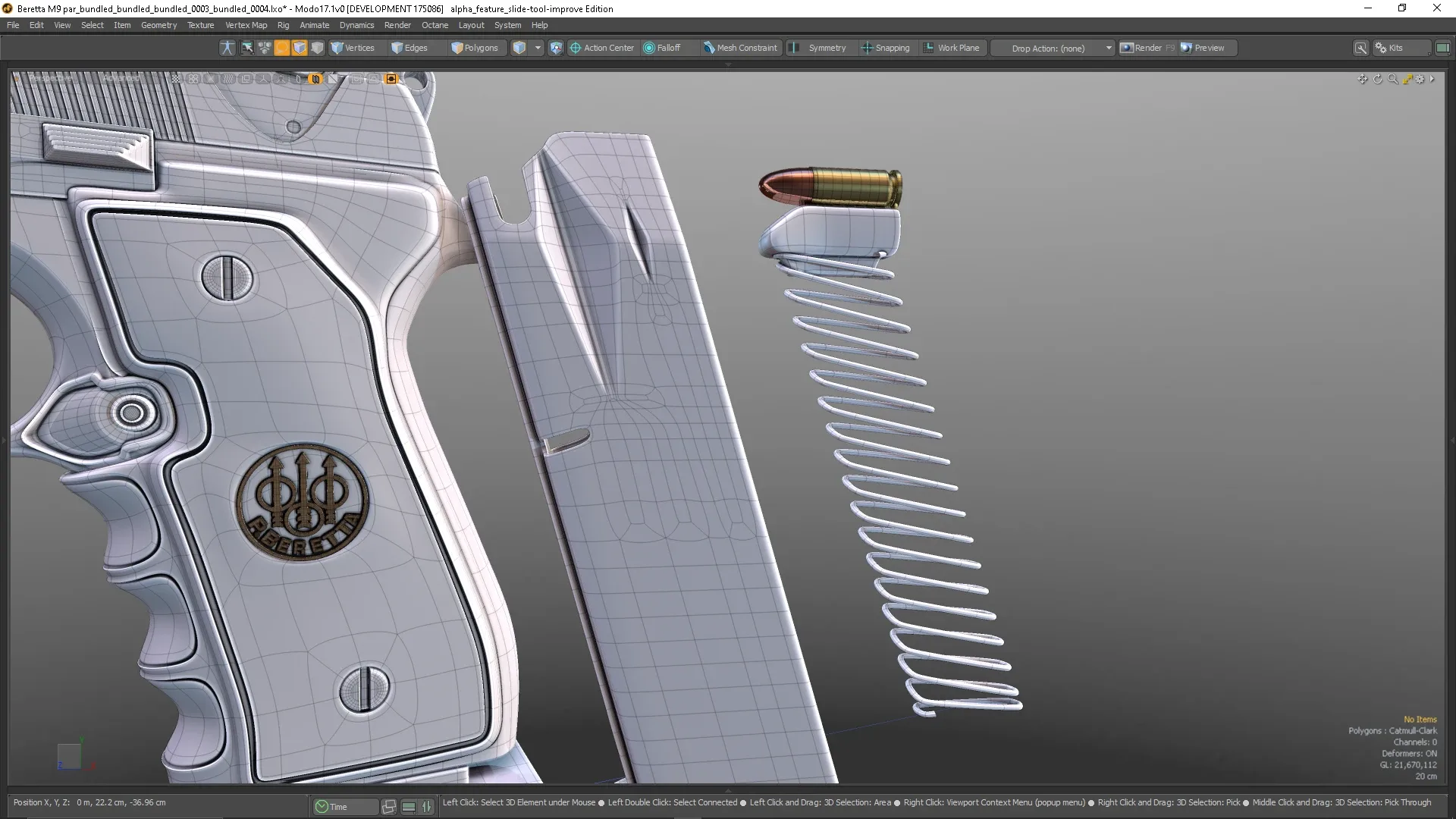 Beretta M9 course for beginners /intermediate for MODO 17: All about topology!