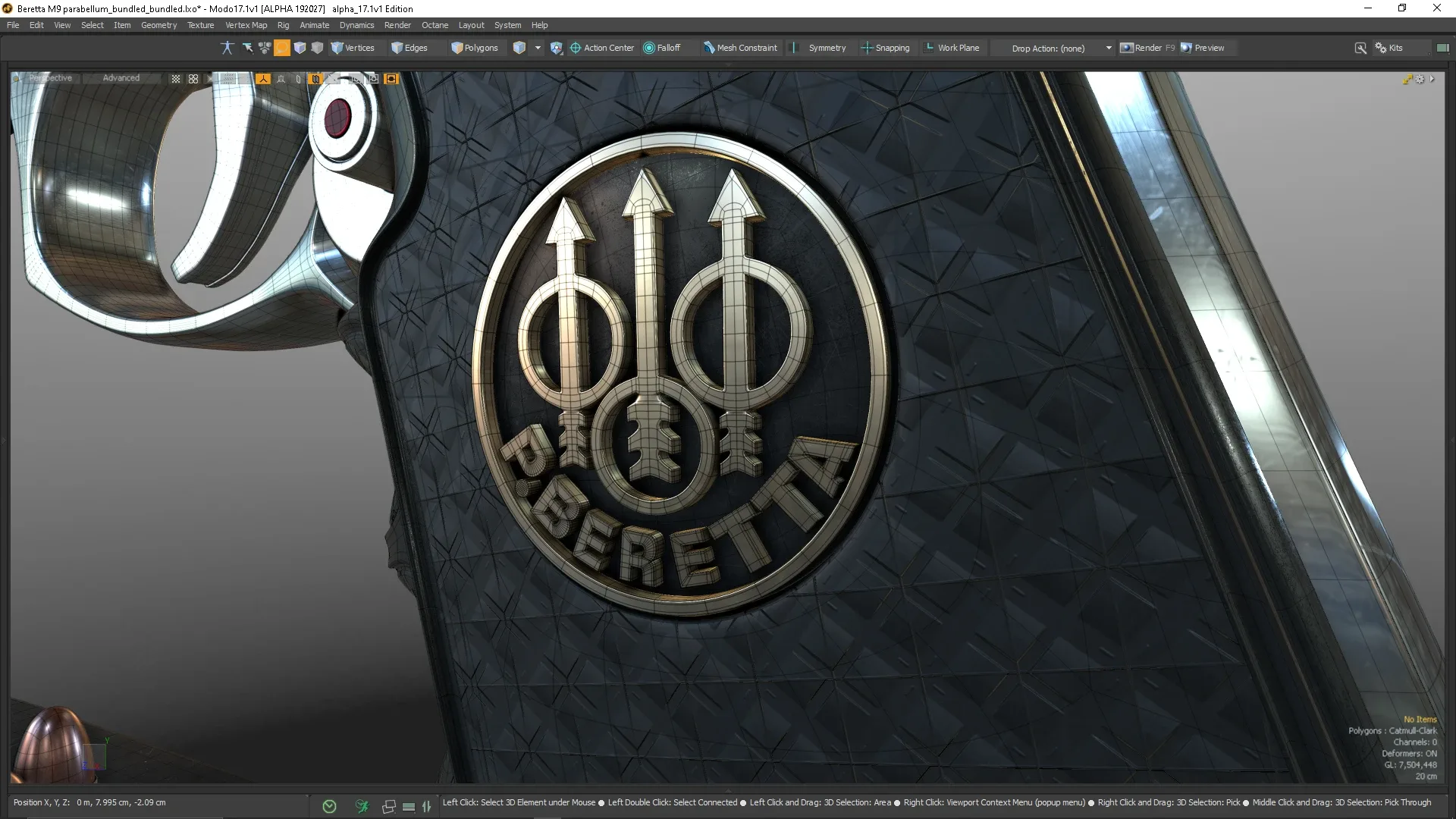 Beretta M9 course for beginners /intermediate for MODO 17: All about topology!