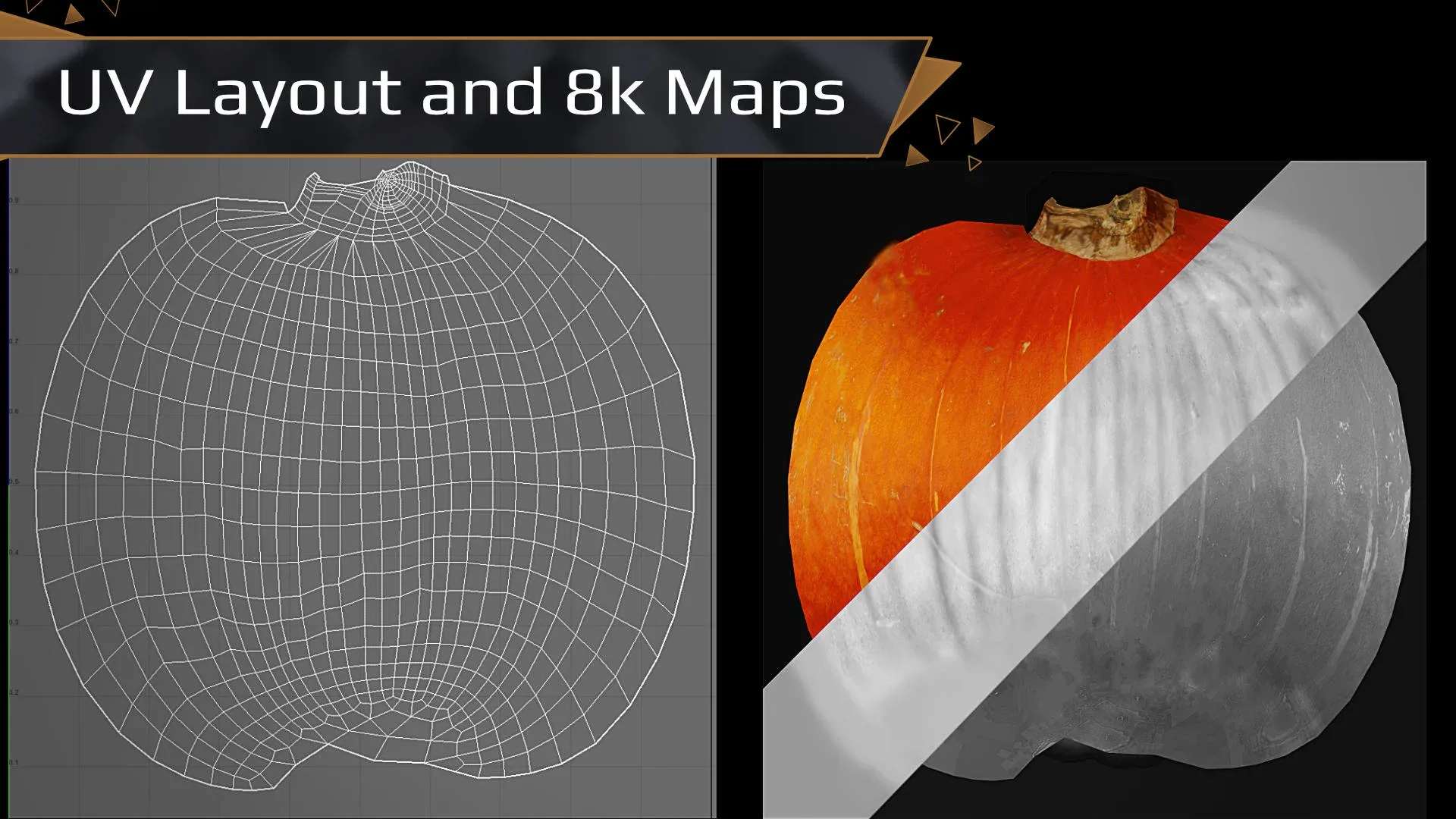 Pumpkin for Halloween - Squash 3D Model Low-poly 3D model