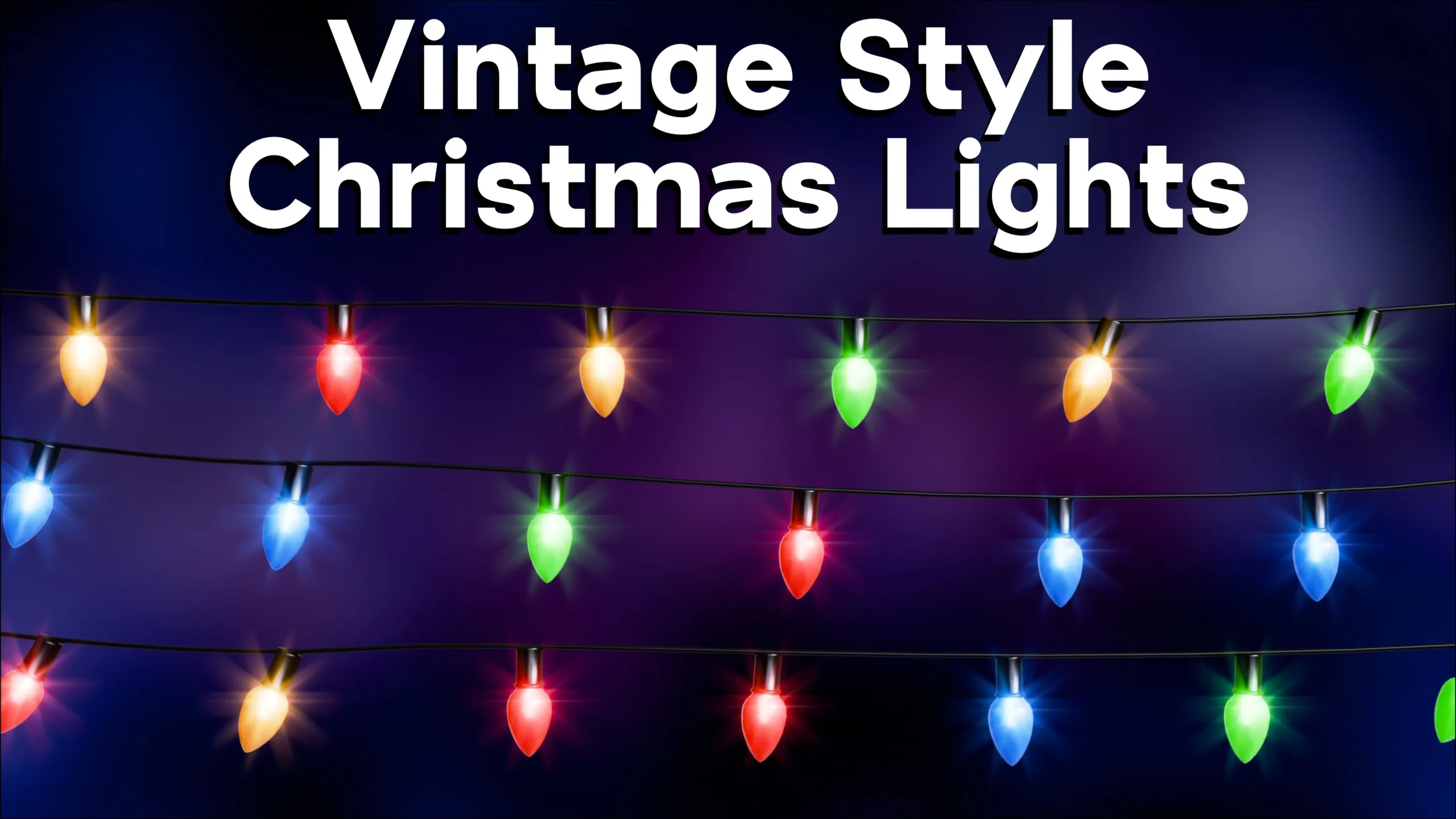 Vintage Style Christmas Lights💡(Geometry Nodes)