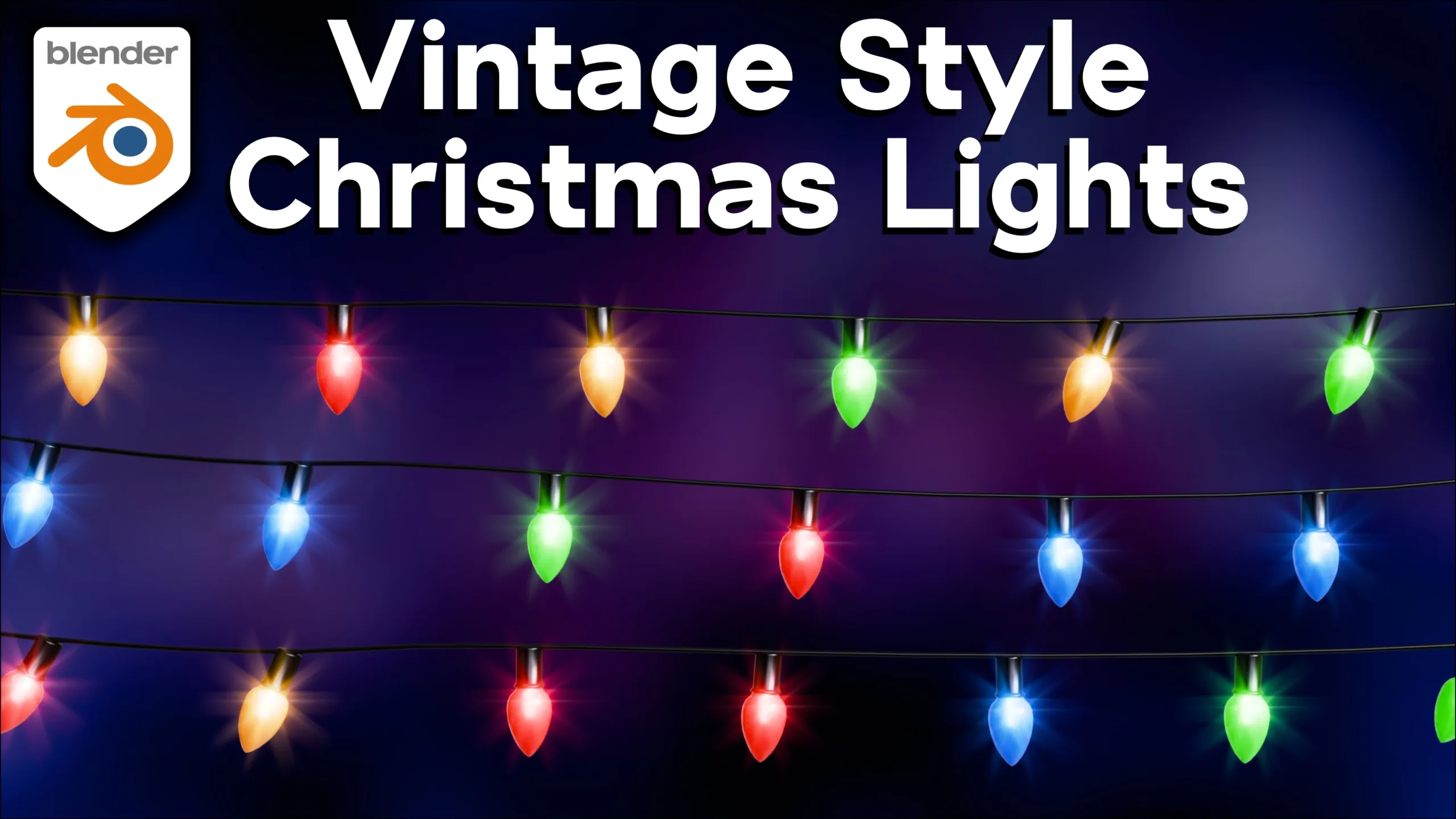 Vintage Style Christmas Lights💡(Geometry Nodes)