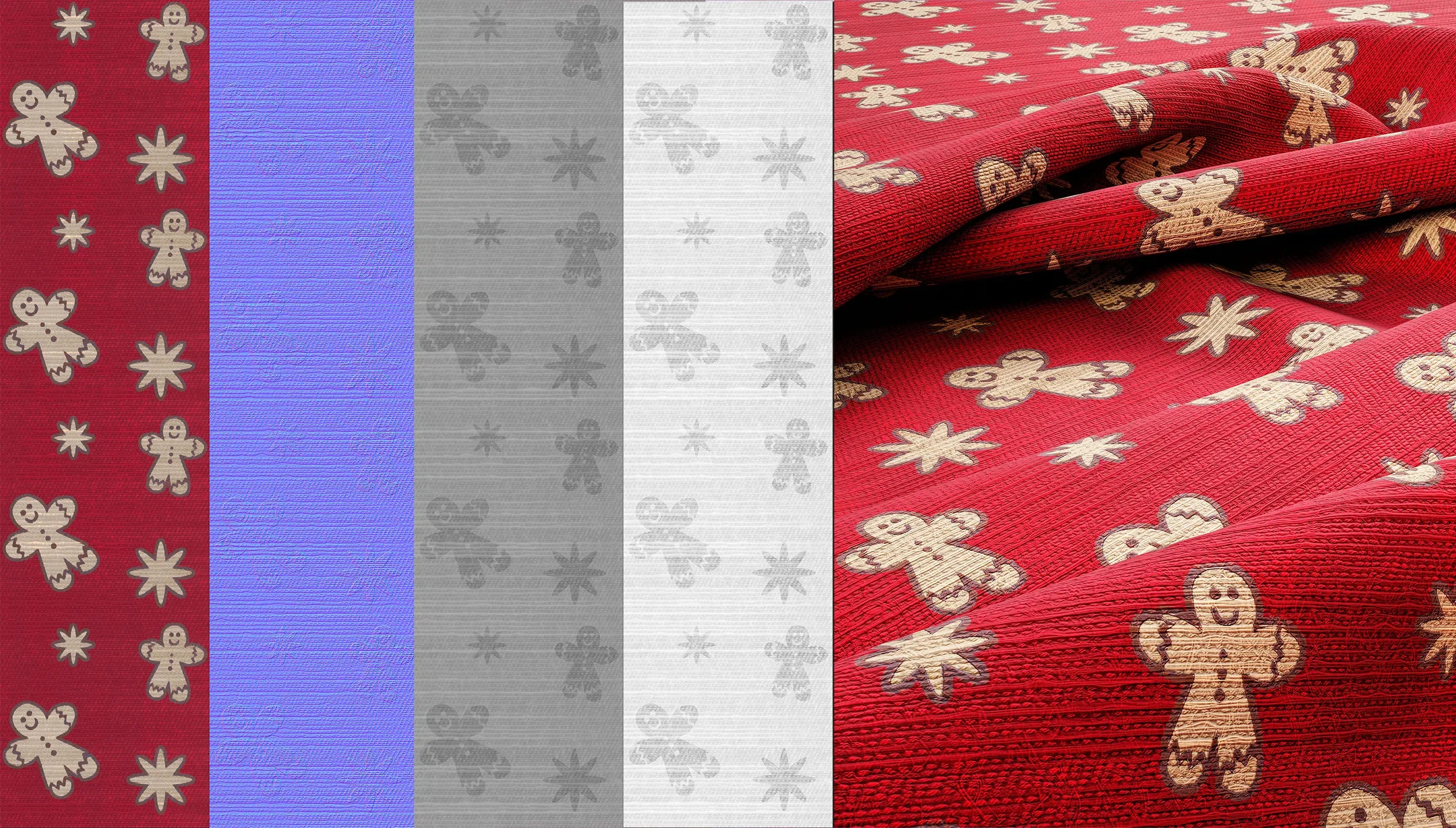 30 CHRISTMAS FABRIC MATERIAL(4K PBR TEXTURES & SBSAR & SBS)