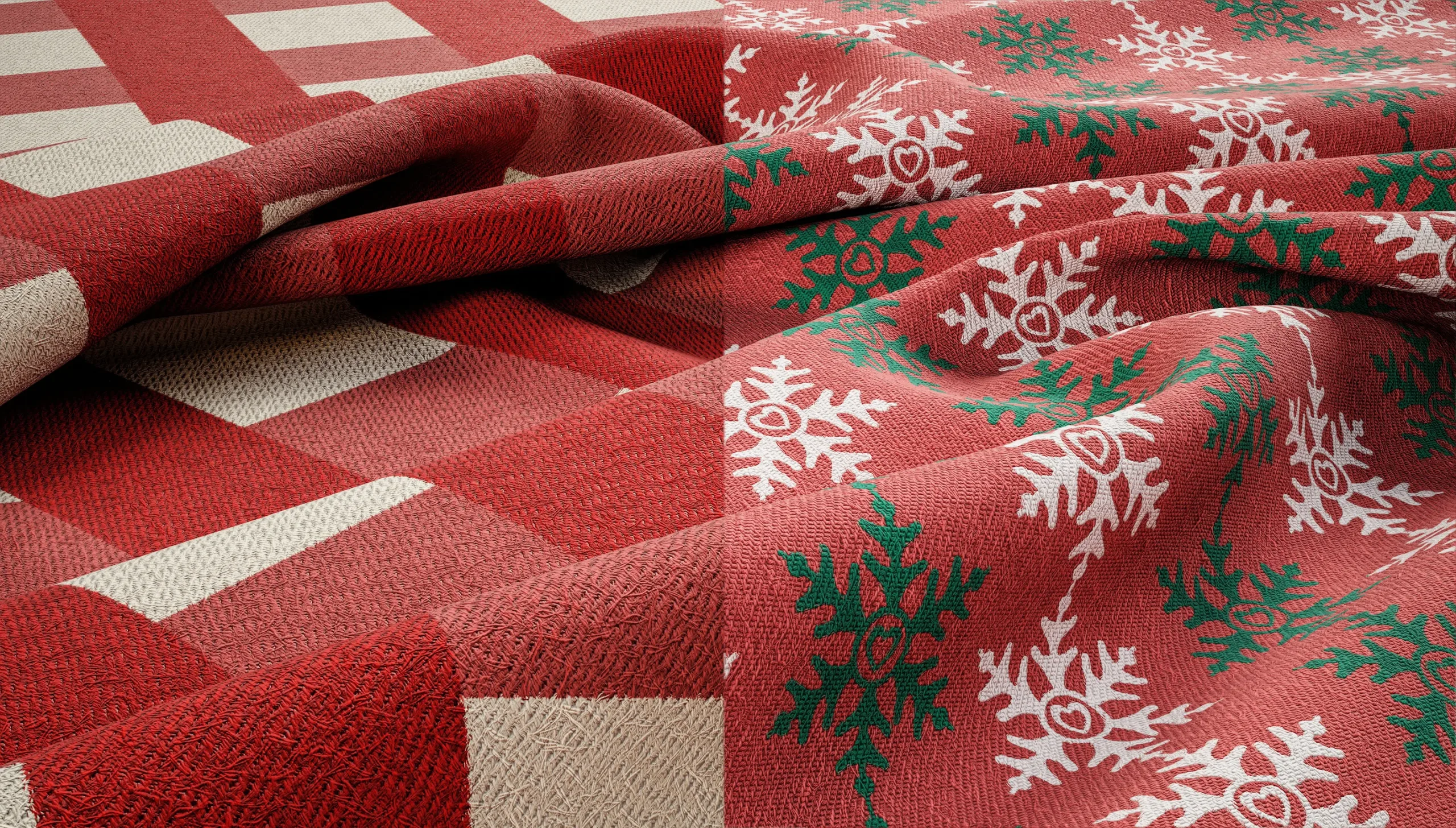 30 CHRISTMAS FABRIC MATERIAL(4K PBR TEXTURES & SBSAR & SBS)
