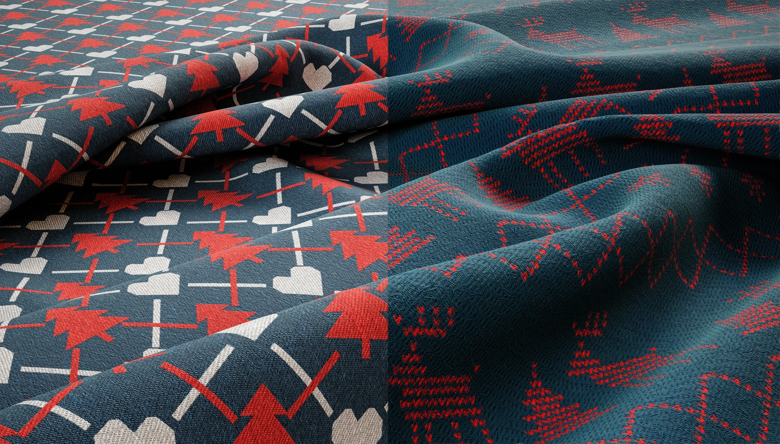 30 CHRISTMAS FABRIC MATERIAL(4K PBR TEXTURES & SBSAR & SBS)