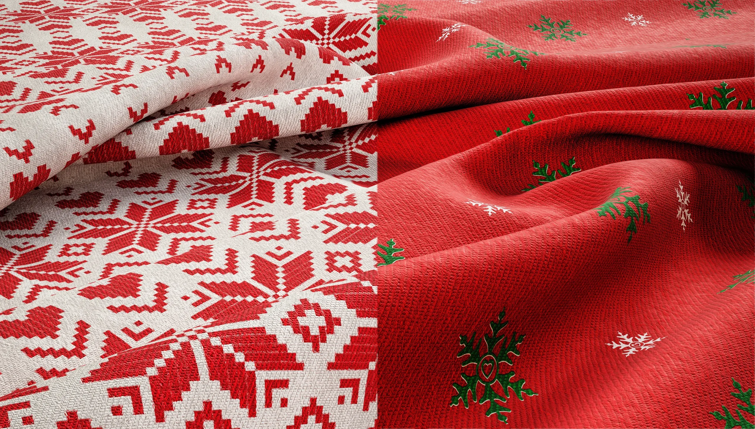30 CHRISTMAS FABRIC MATERIAL(4K PBR TEXTURES & SBSAR & SBS)