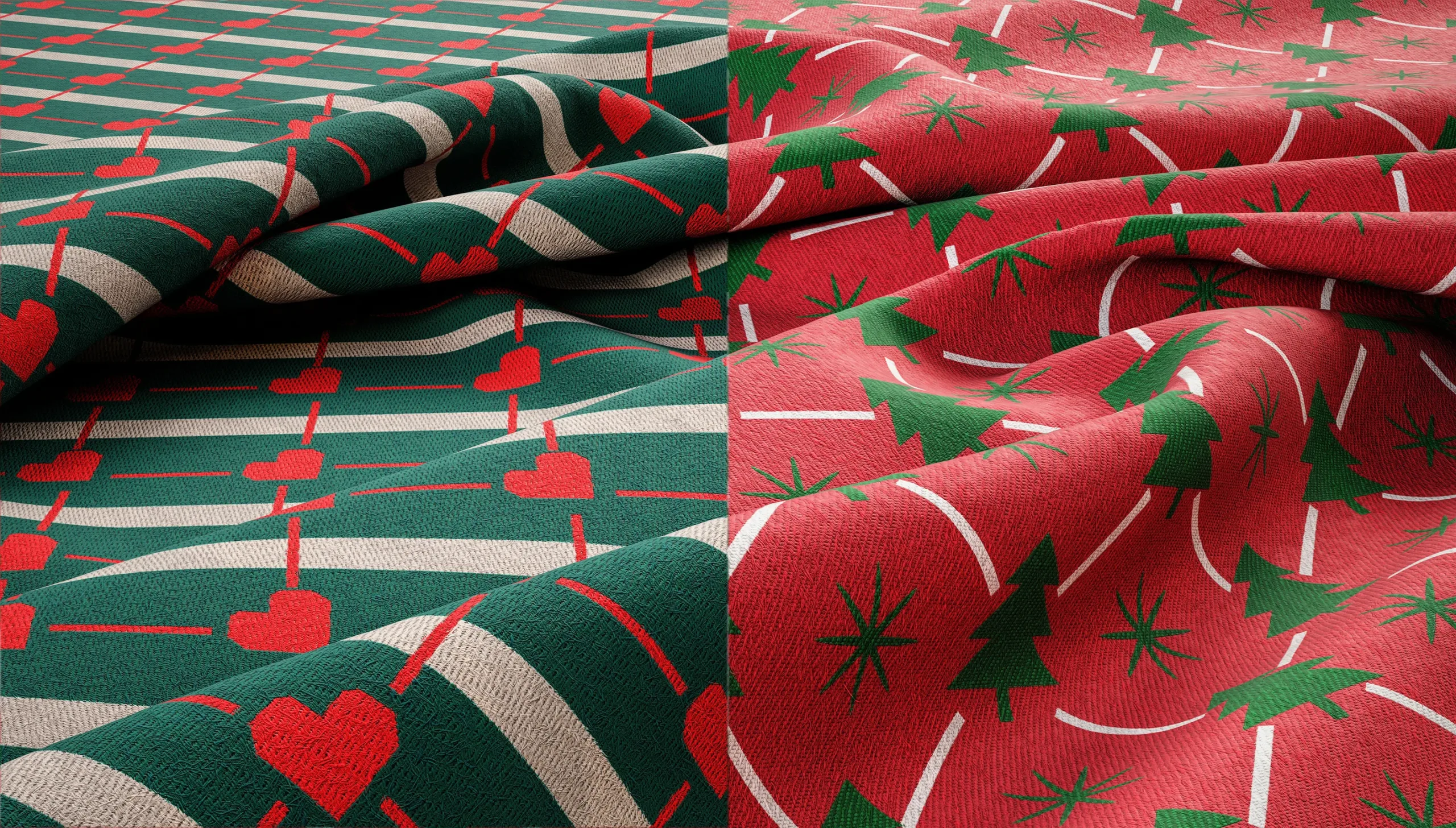 30 CHRISTMAS FABRIC MATERIAL(4K PBR TEXTURES & SBSAR & SBS)