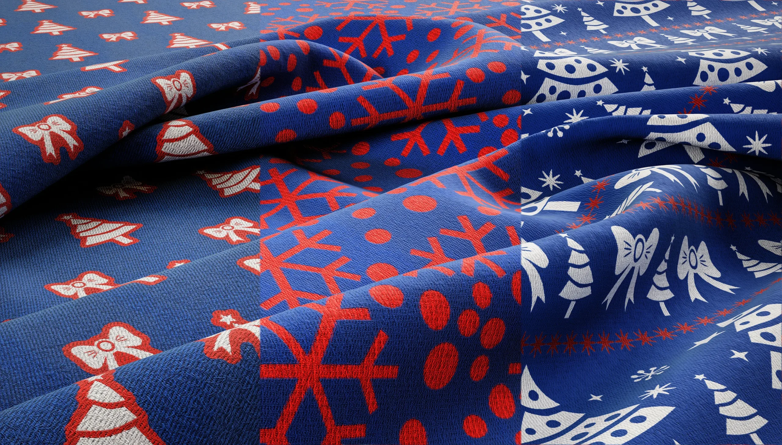30 CHRISTMAS FABRIC MATERIAL(4K PBR TEXTURES & SBSAR & SBS)