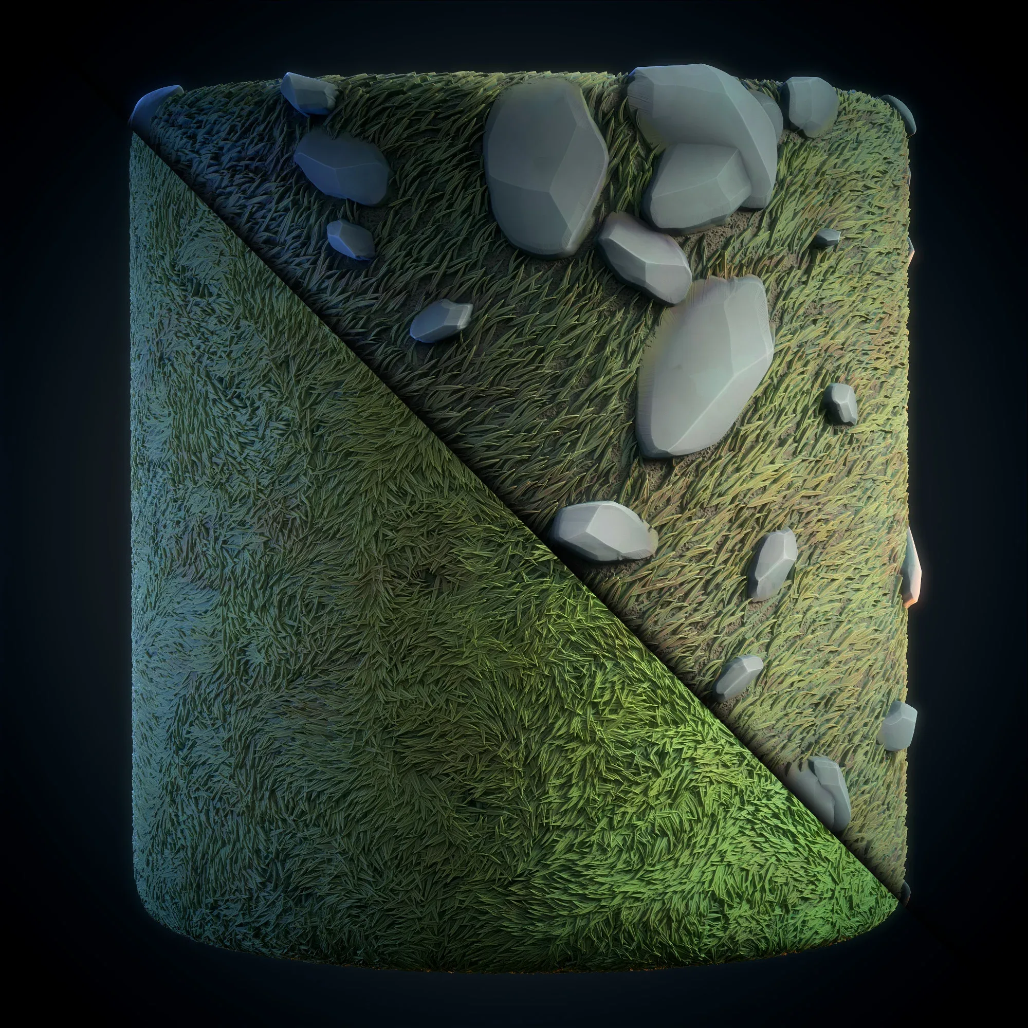 Grass and Rock (Anime Stylized) - VOL 04 - SBS & SBsar & Maps