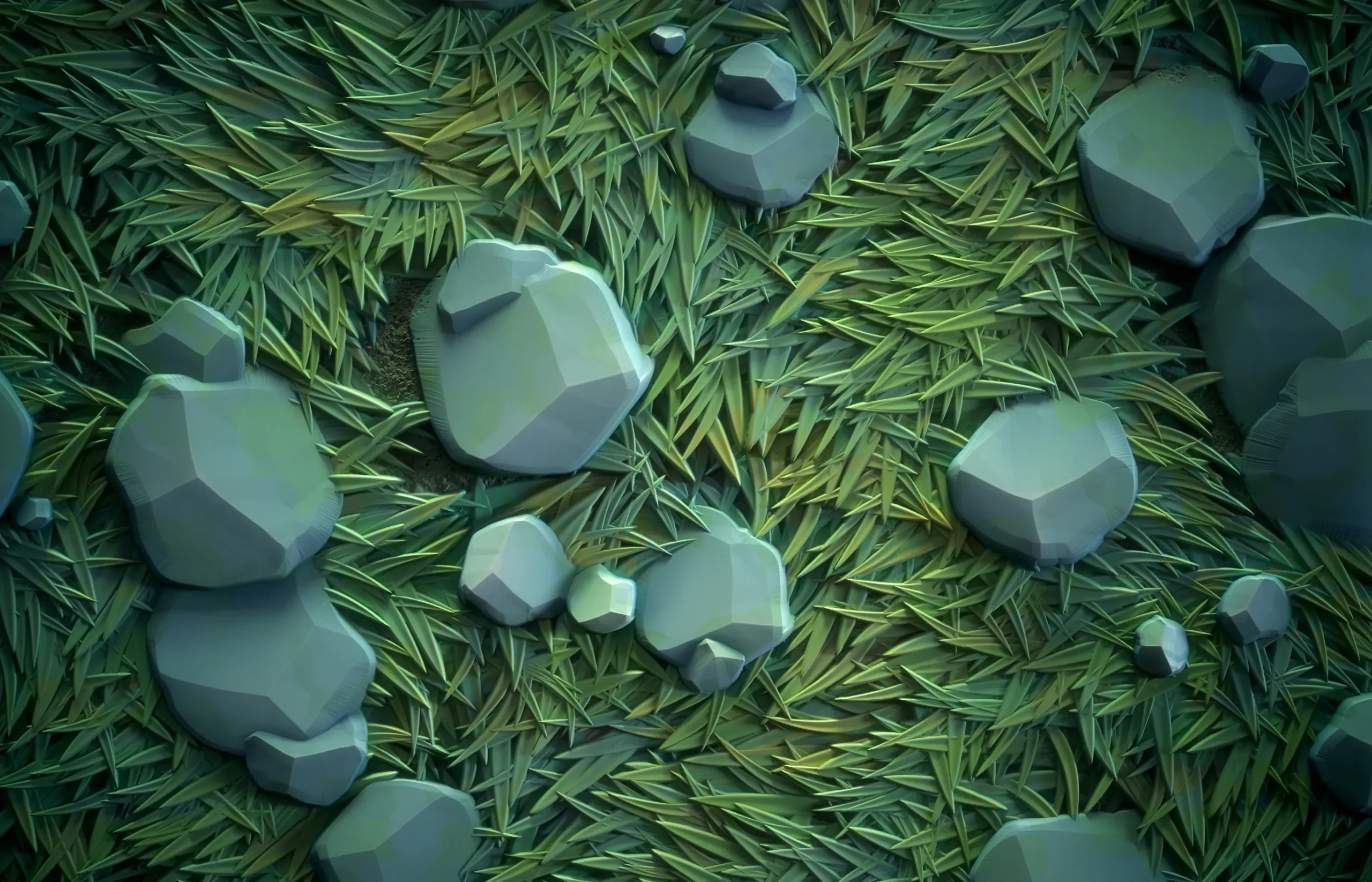 Grass and Rock (Anime Stylized) - VOL 04 - SBS & SBsar & Maps