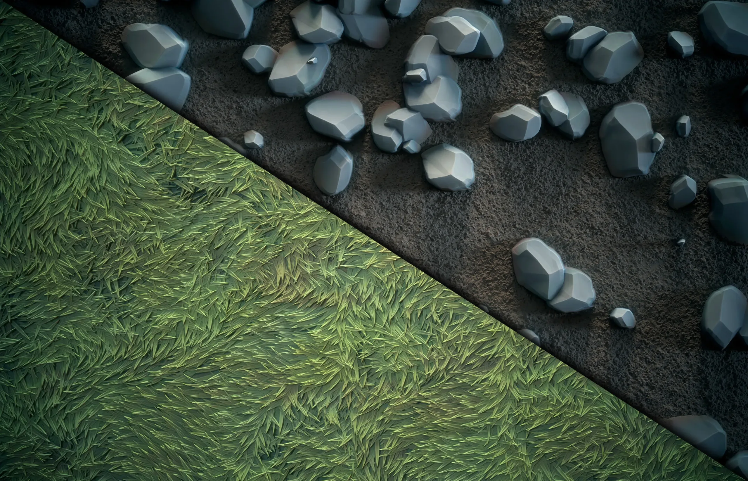 Grass and Rock (Anime Stylized) - VOL 04 - SBS & SBsar & Maps