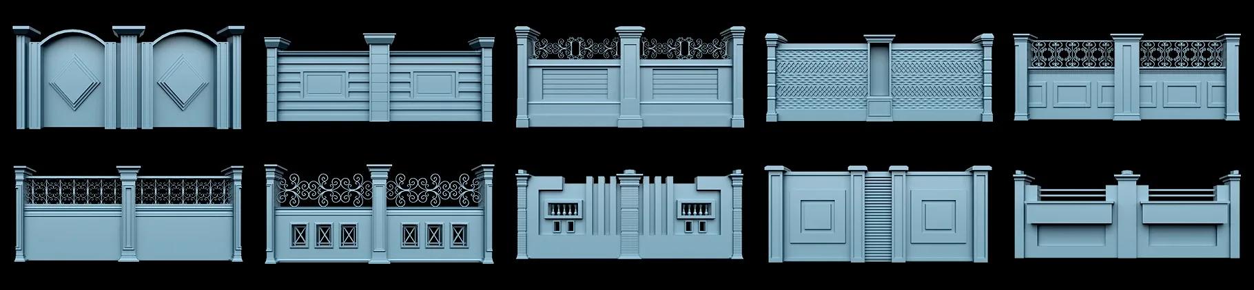 50 Wall Boundary 3d Model Vol 1