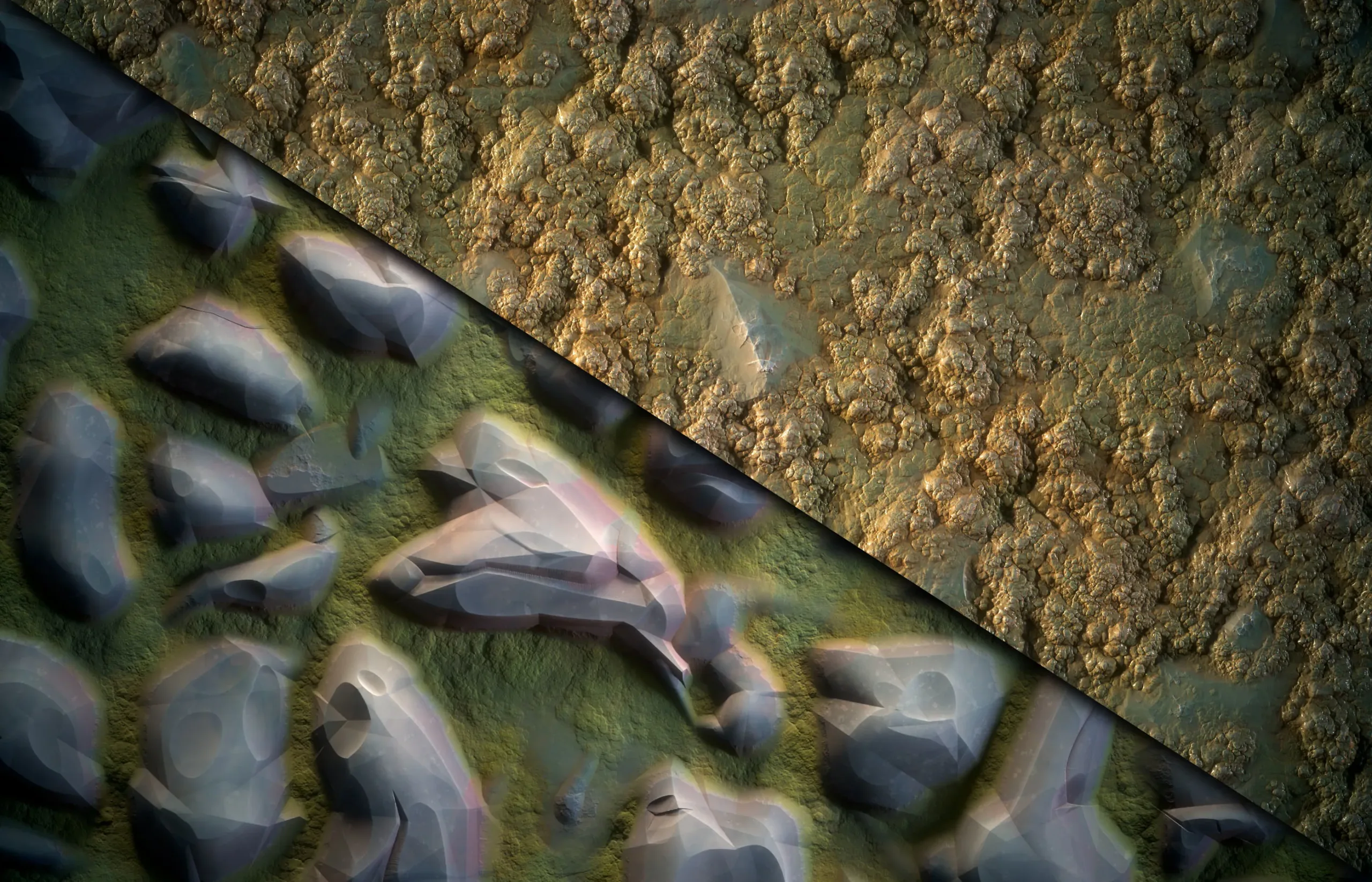 Stone Floor & Moss (Stylized) - Vol 18 - SBS & SBsar & Maps