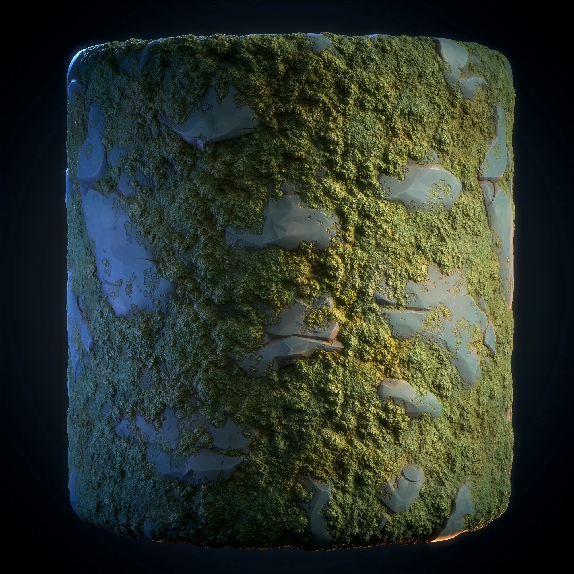 Stone Floor & Moss (Stylized) - Vol 18 - SBS & SBsar & Maps