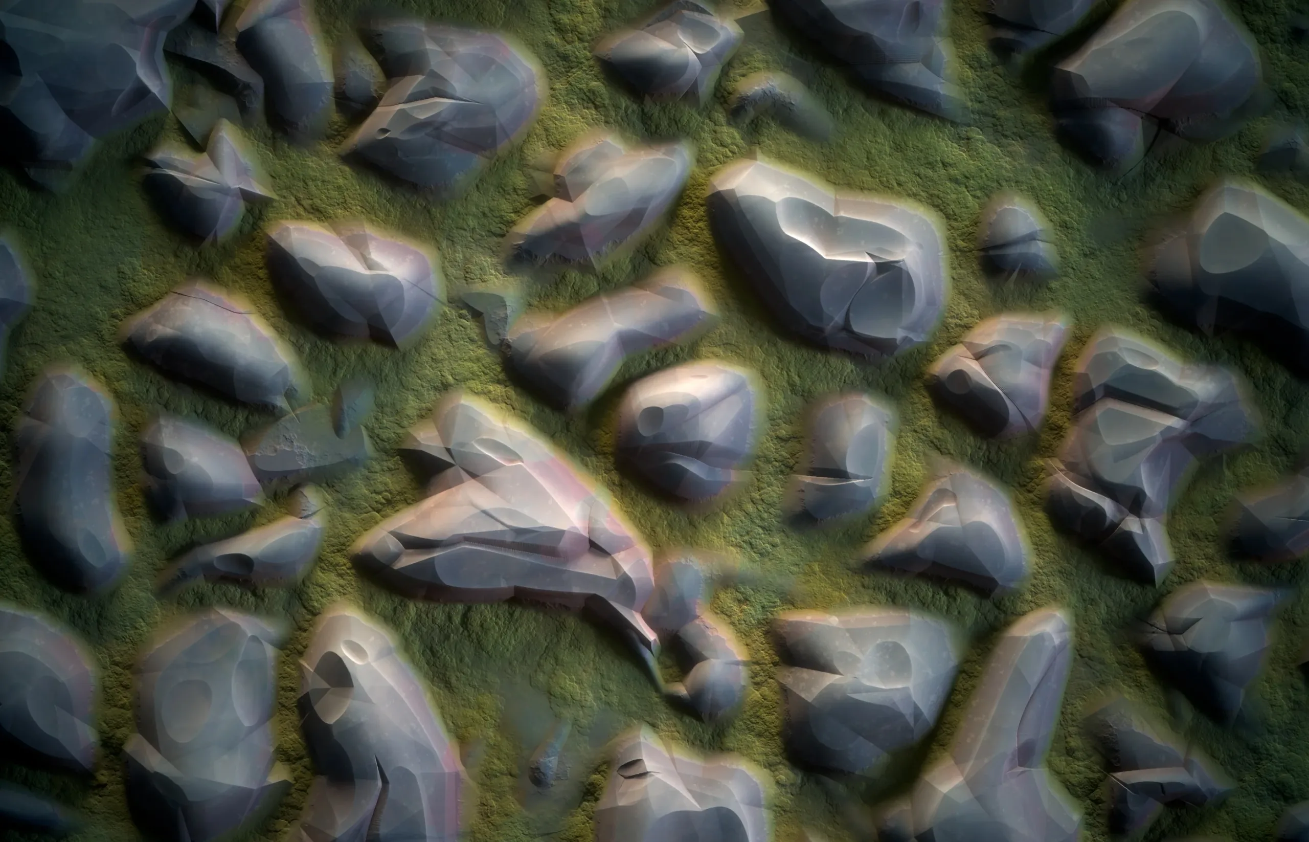 Stone Floor & Moss (Stylized) - Vol 18 - SBS & SBsar & Maps
