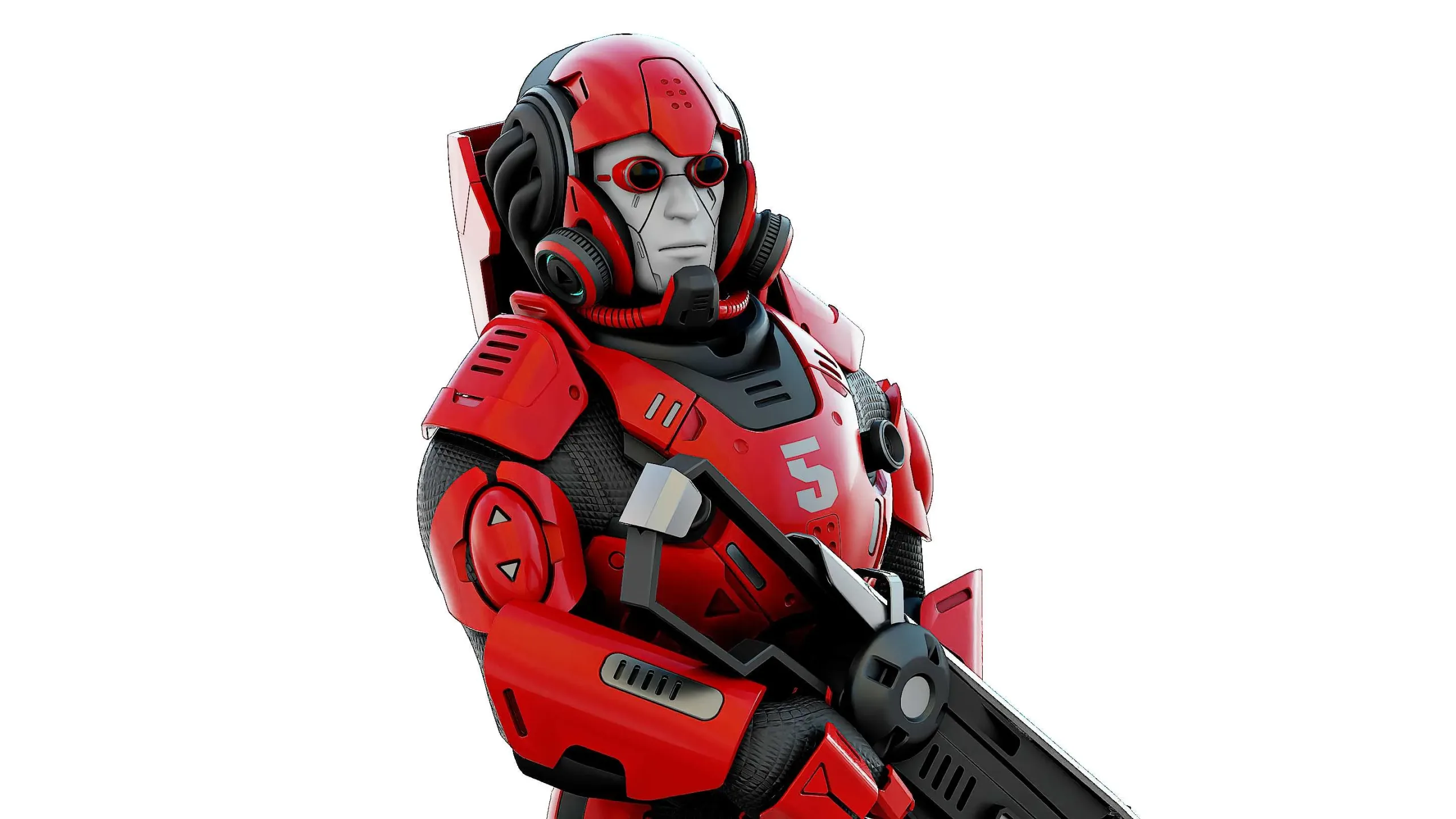 CYBORG SOLDIER RX-900  Auto-Rig Pro Rigged For Mixamo, Unreal Engine, Unity