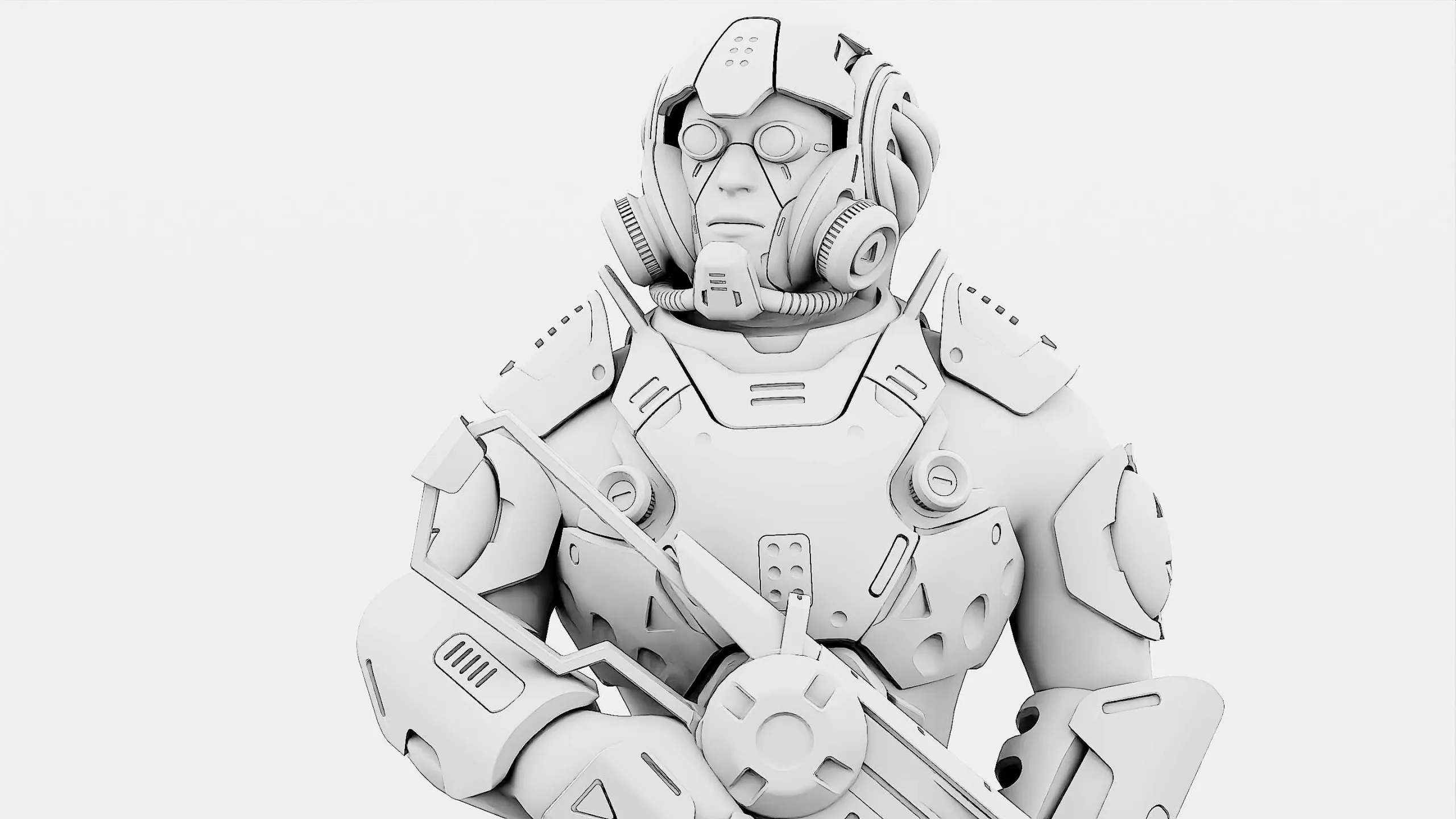 CYBORG SOLDIER RX-900  Auto-Rig Pro Rigged For Mixamo, Unreal Engine, Unity