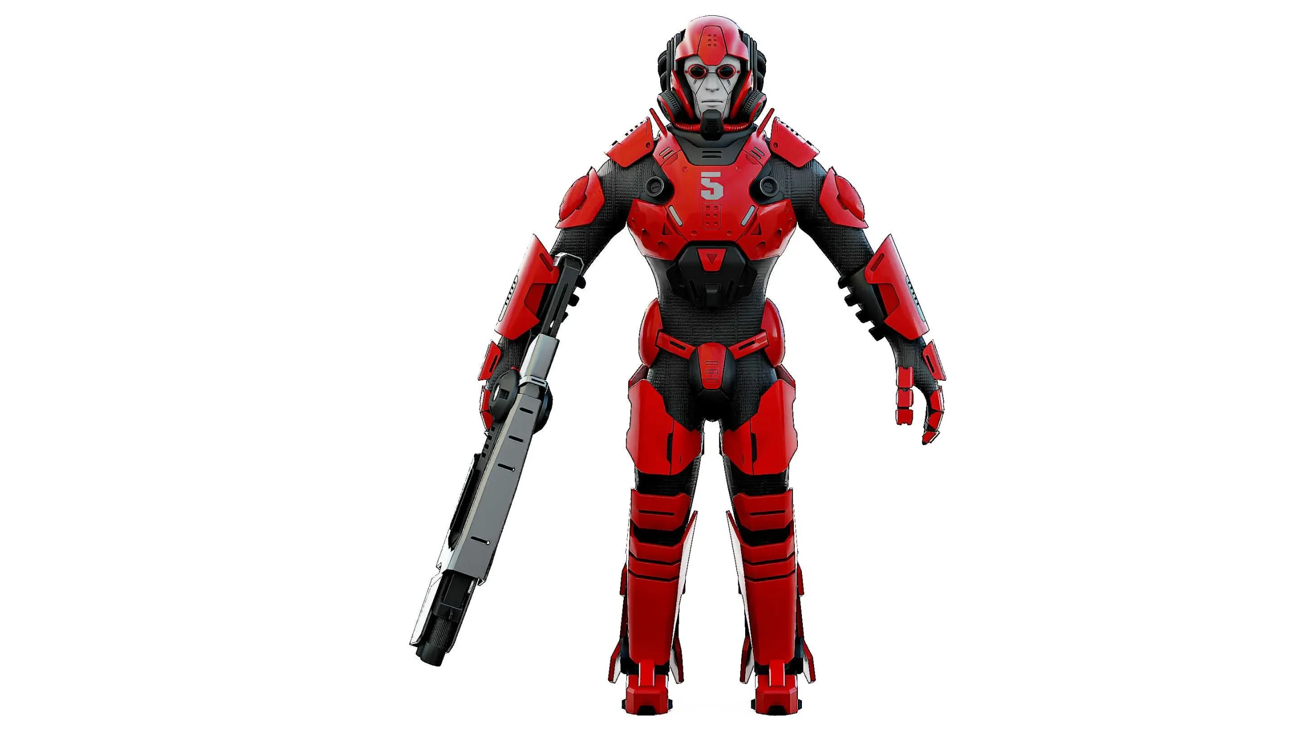 CYBORG SOLDIER RX-900  Auto-Rig Pro Rigged For Mixamo, Unreal Engine, Unity