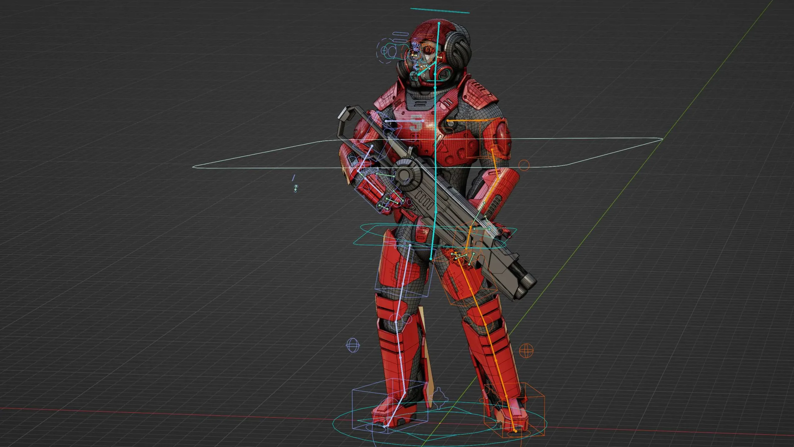 CYBORG SOLDIER RX-900  Auto-Rig Pro Rigged For Mixamo, Unreal Engine, Unity