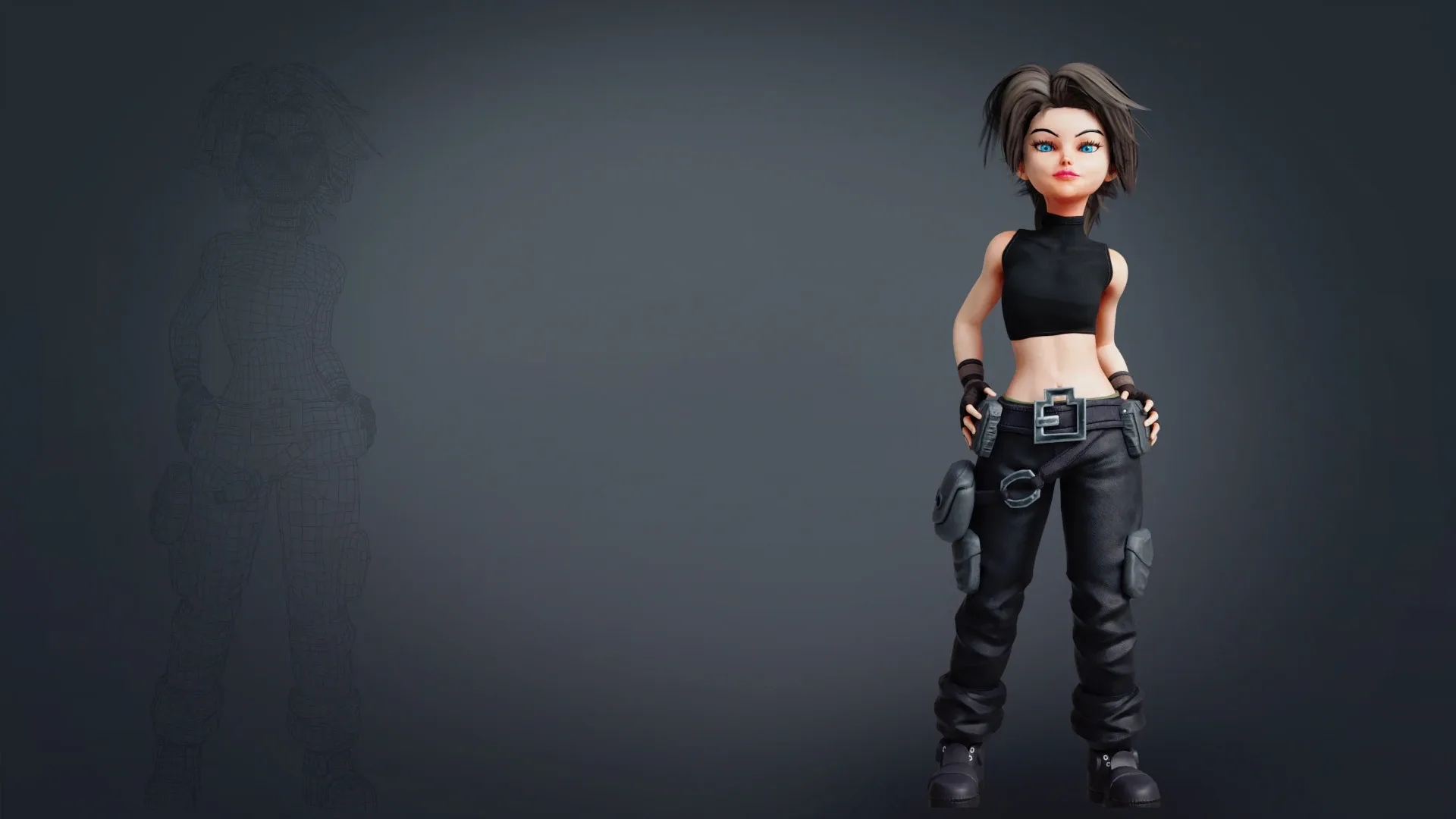 Fantasy Engineer 3D Female Character Model