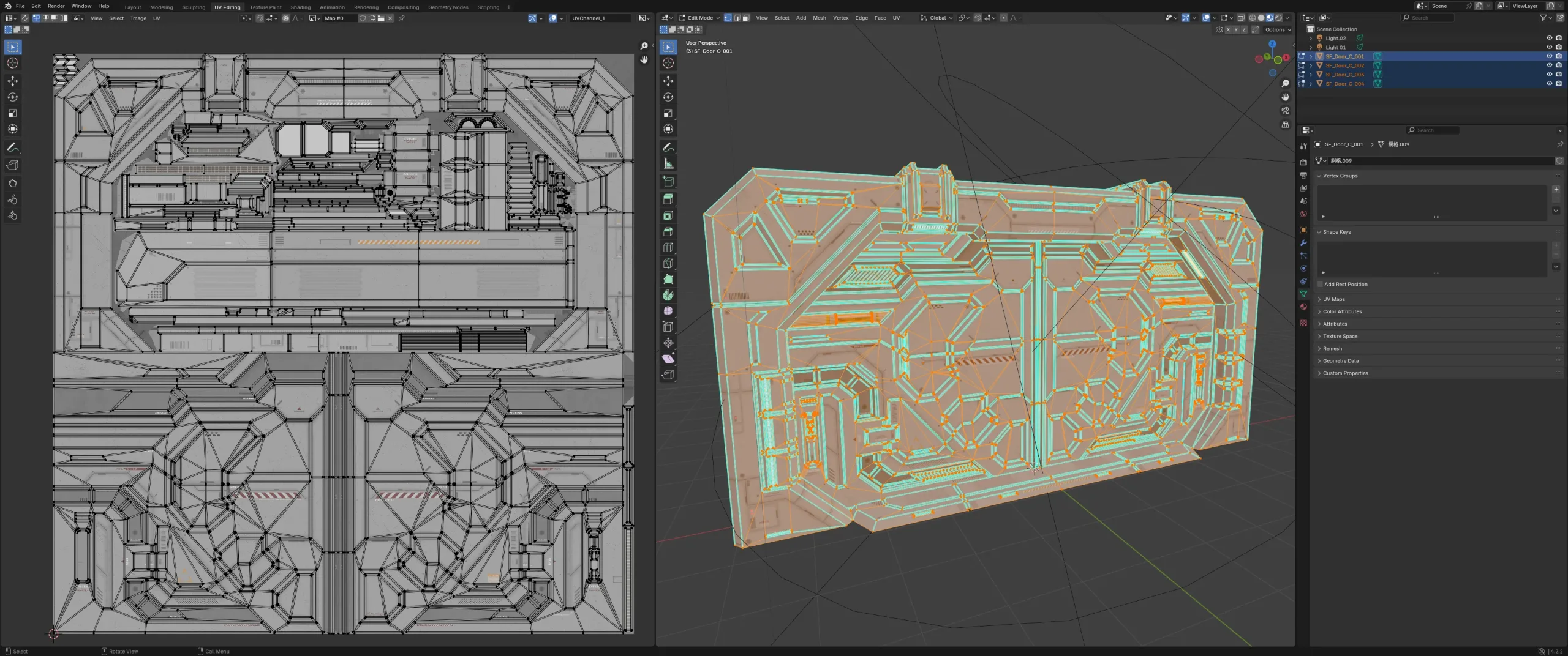 Sci-Fi Door Kit Vol 01-PBR