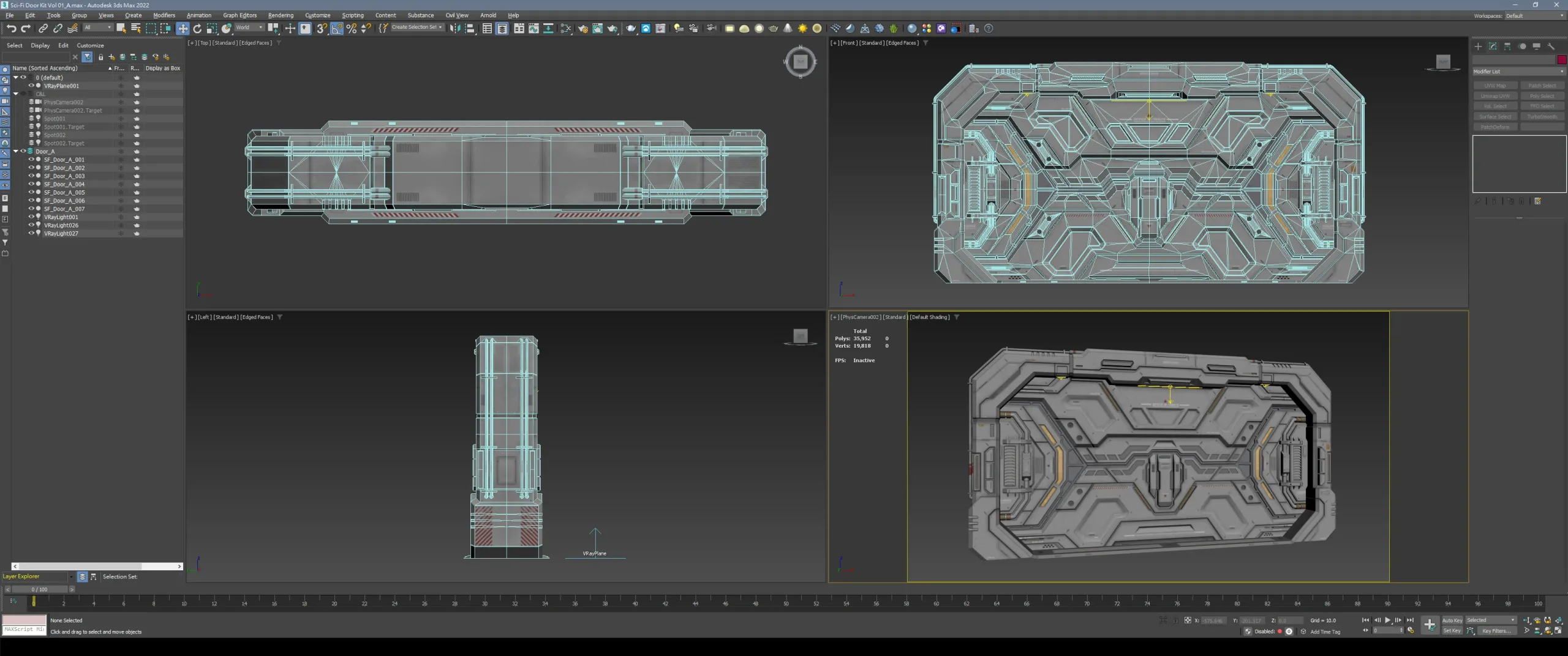Sci-Fi Door Kit Vol 01-PBR