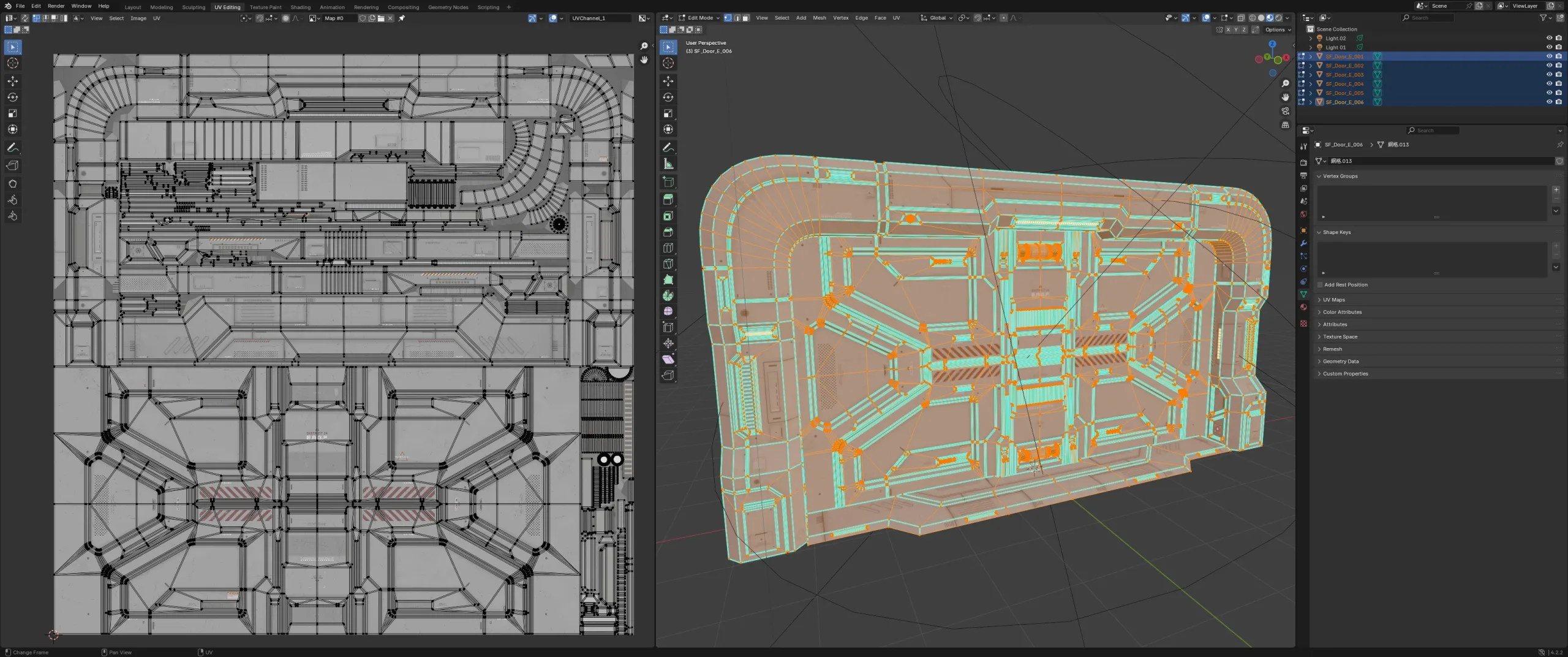 Sci-Fi Door Kit Vol 01-PBR