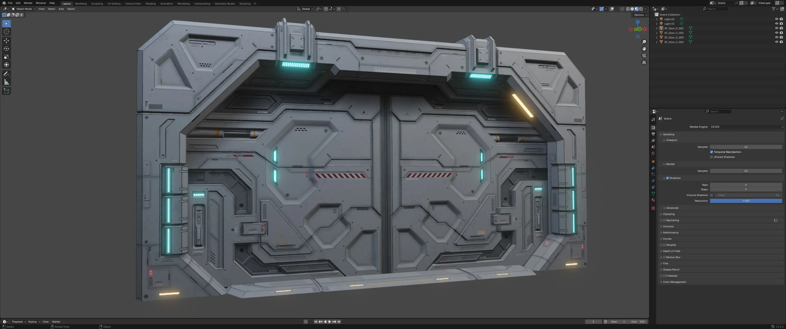Sci-Fi Door Kit Vol 01-PBR