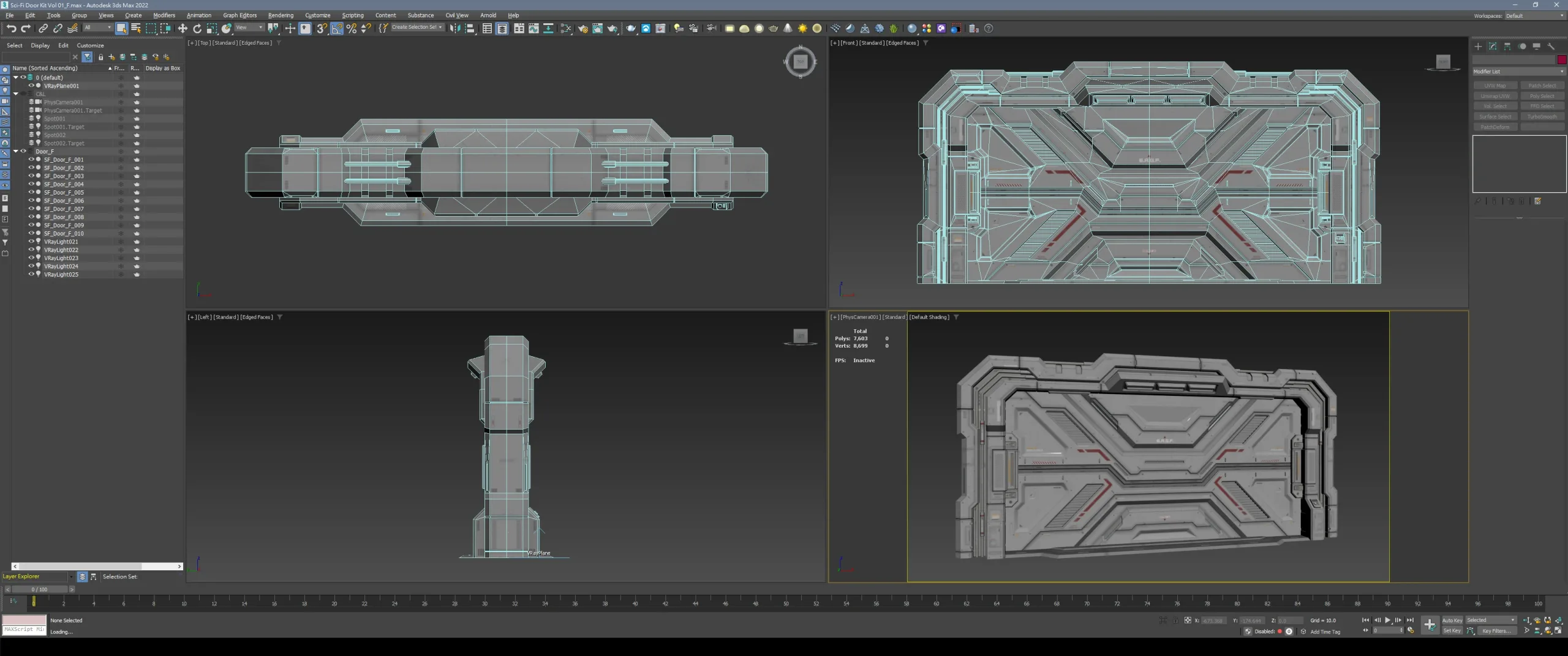 Sci-Fi Door Kit Vol 01-PBR