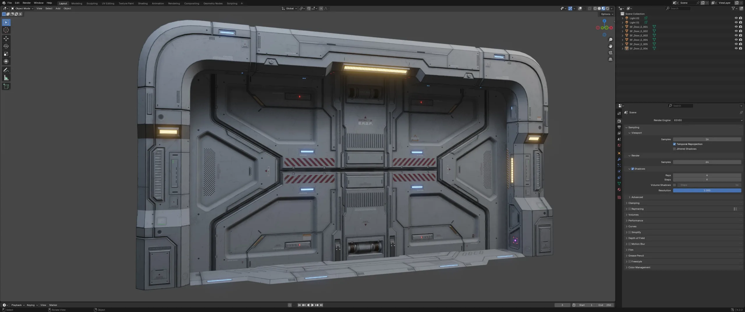 Sci-Fi Door Kit Vol 01-PBR