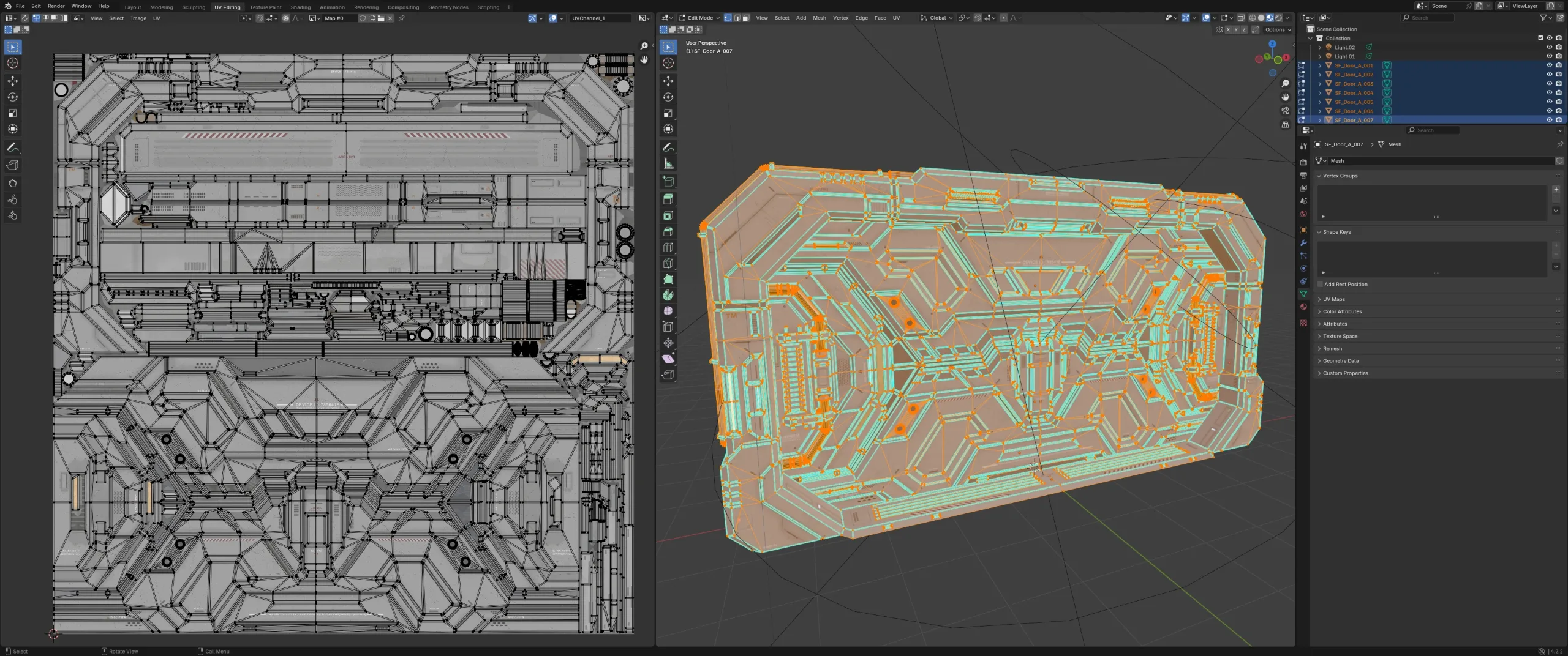 Sci-Fi Door Kit Vol 01-PBR