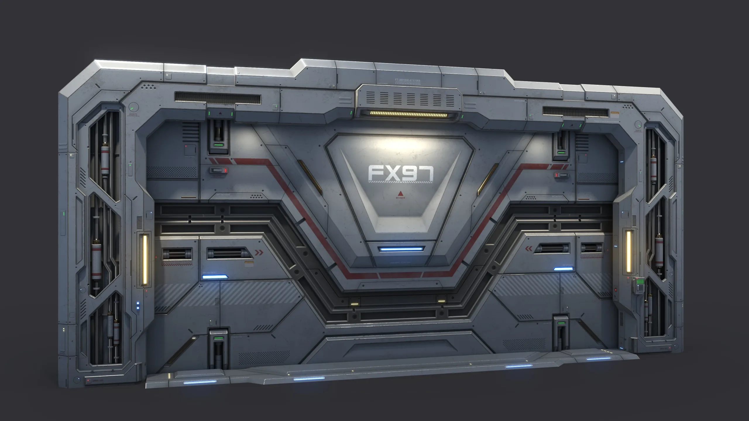 Sci-Fi Door Kit Vol 01-PBR