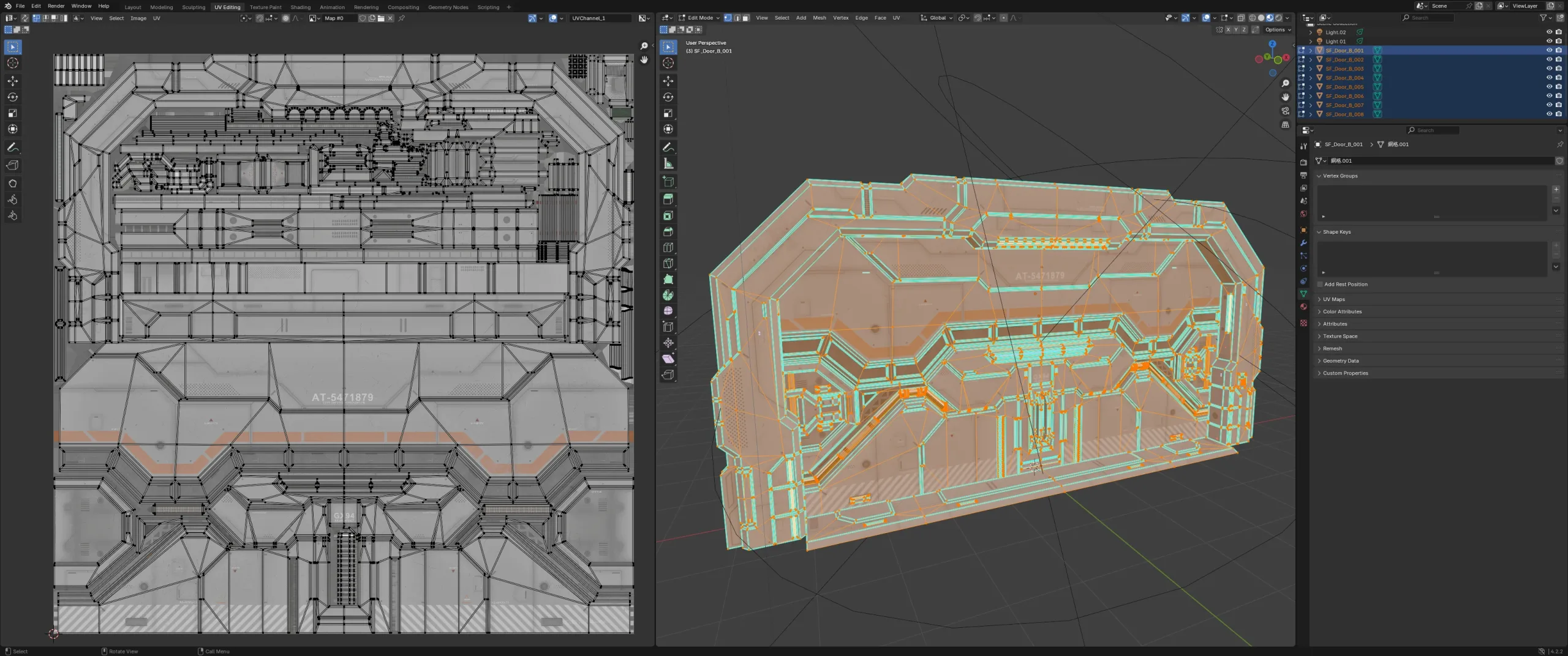 Sci-Fi Door Kit Vol 01-PBR