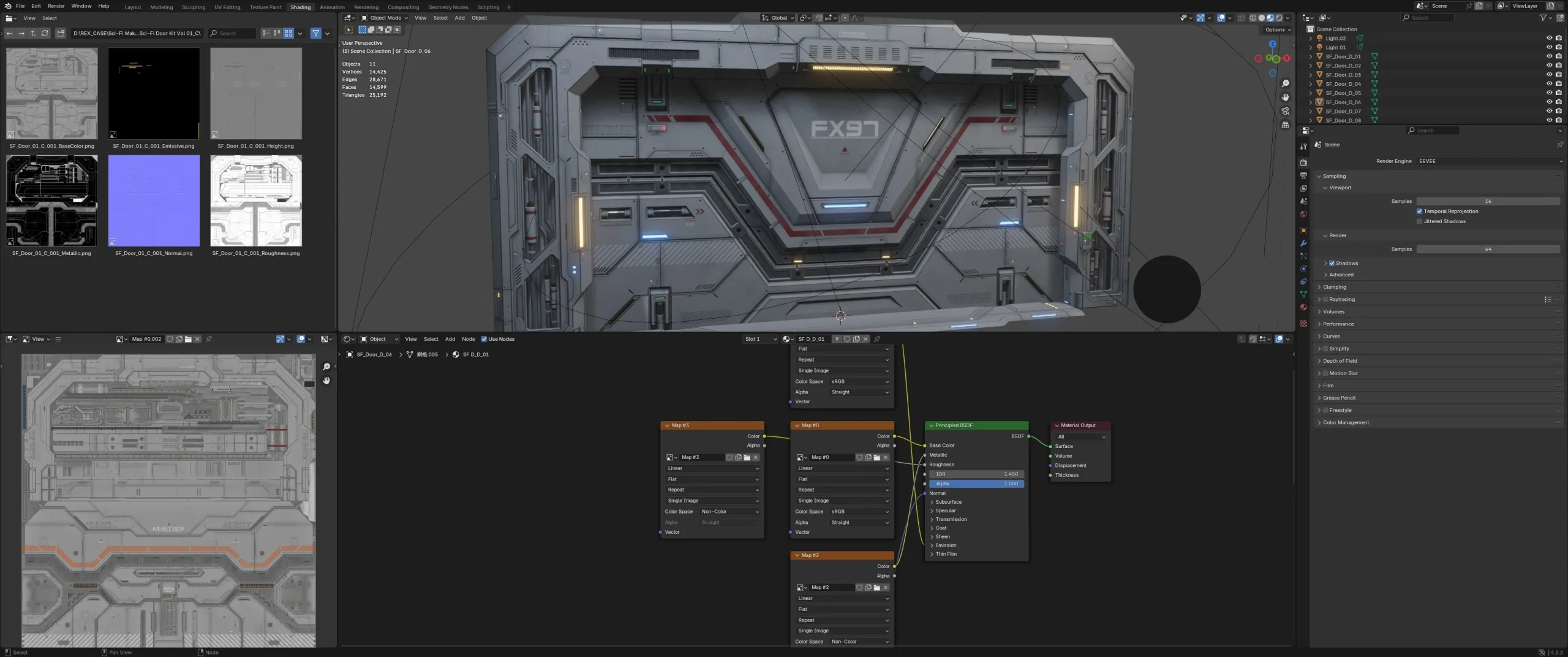 Sci-Fi Door Kit Vol 01-PBR
