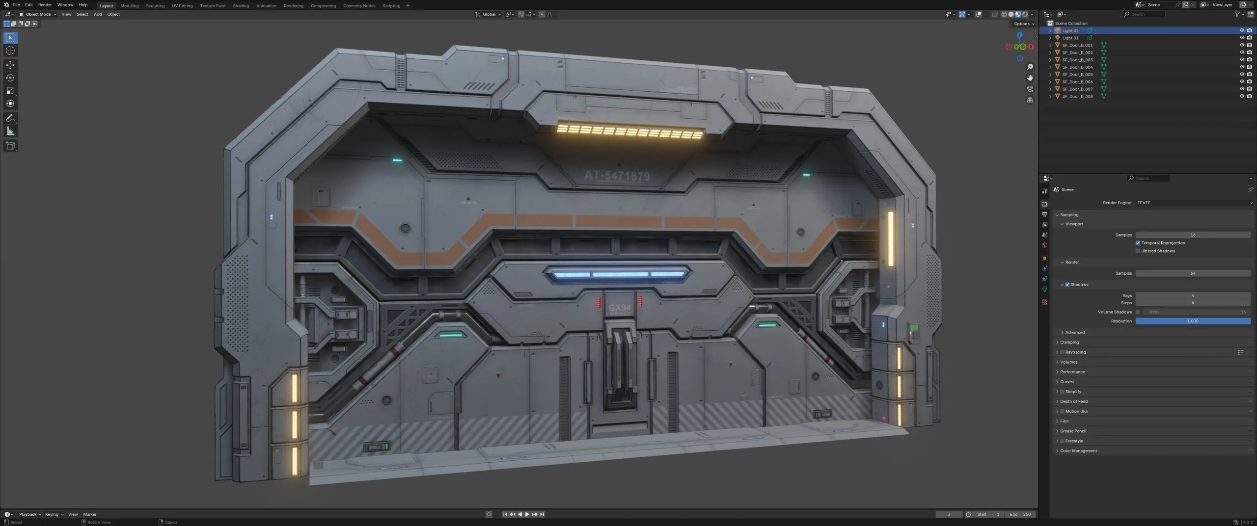 Sci-Fi Door Kit Vol 01-PBR