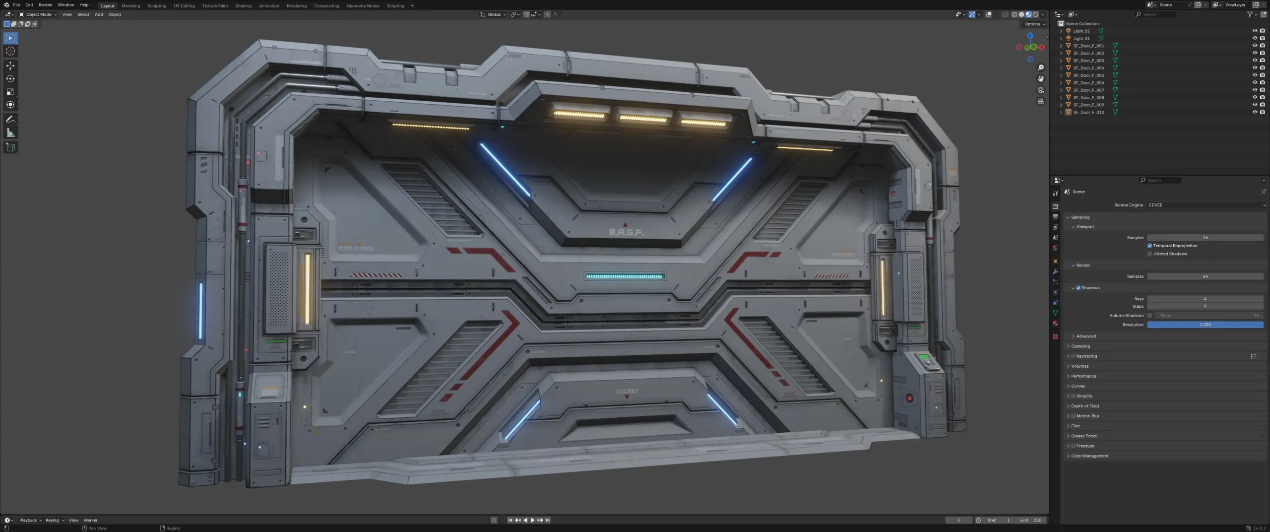 Sci-Fi Door Kit Vol 01-PBR