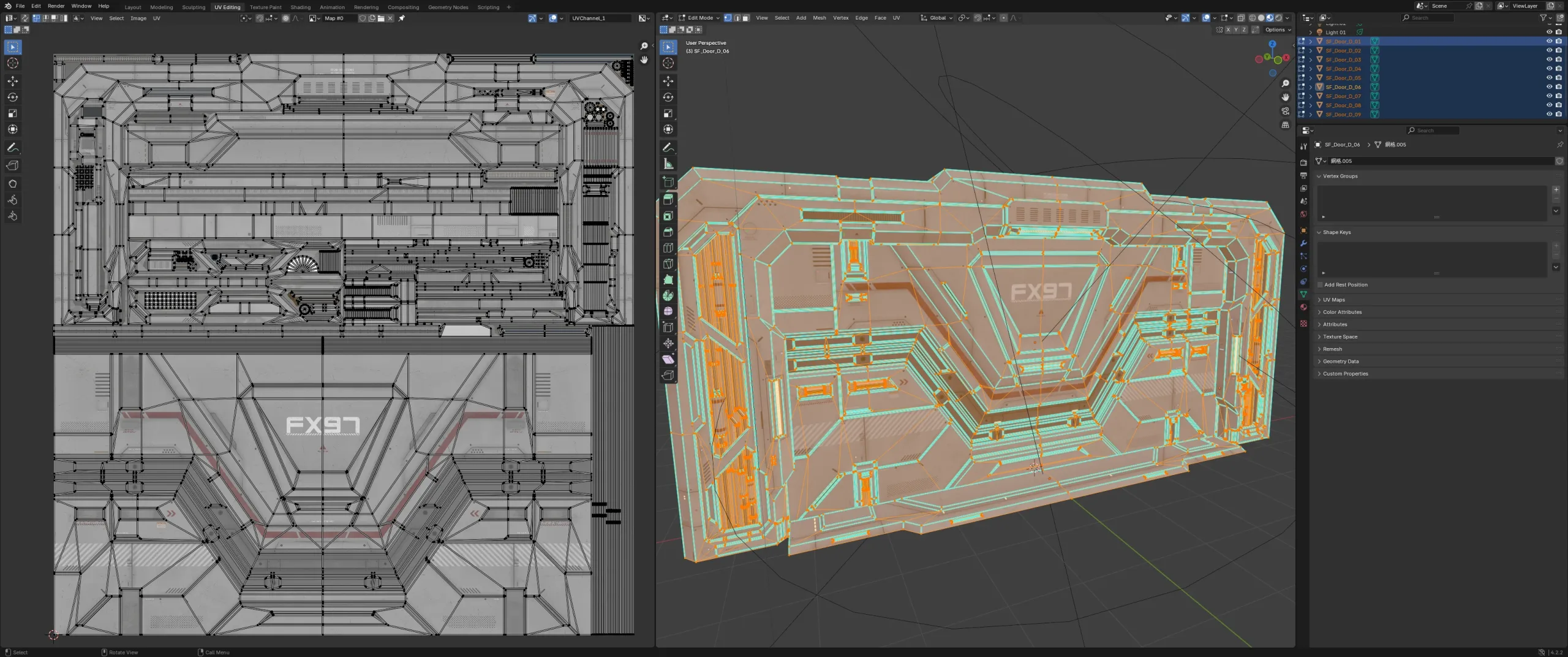 Sci-Fi Door Kit Vol 01-PBR