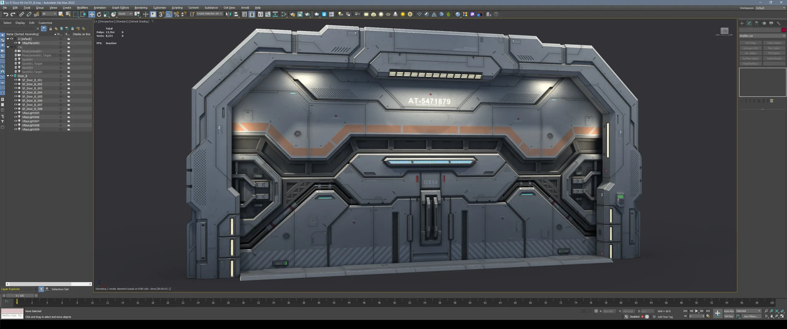 Sci-Fi Door Kit Vol 01-PBR
