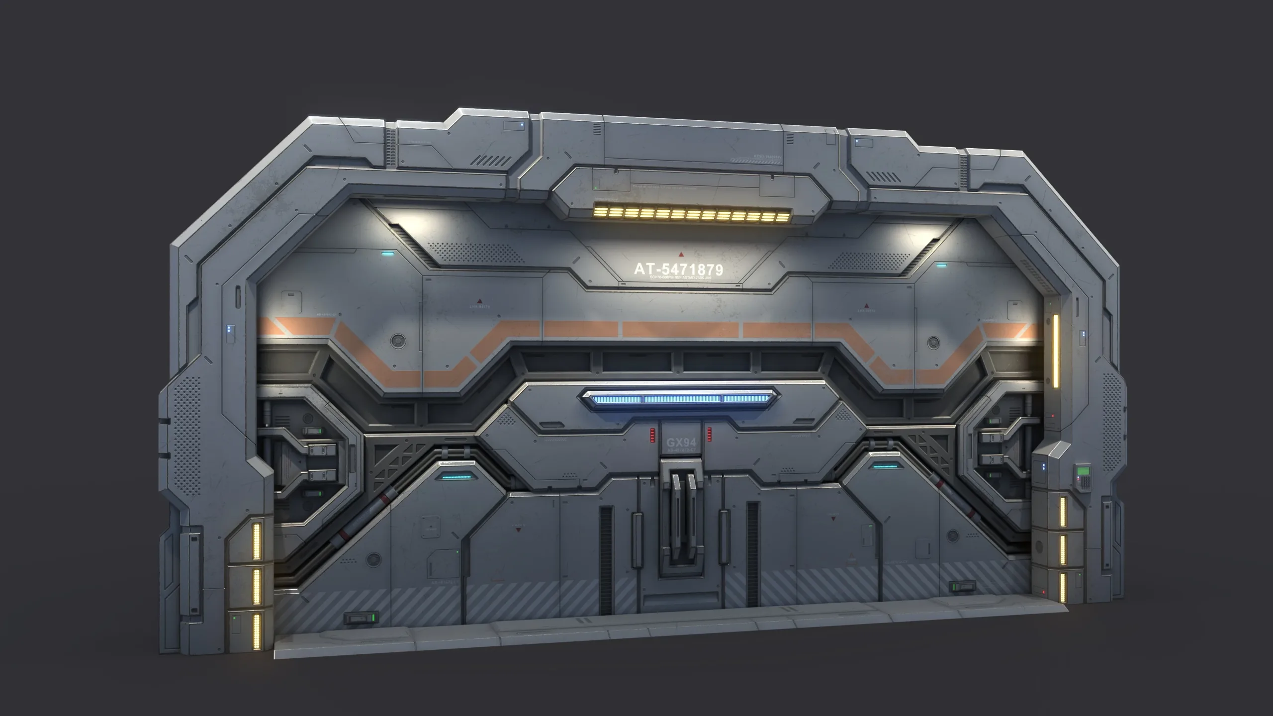 Sci-Fi Door Kit Vol 01-PBR