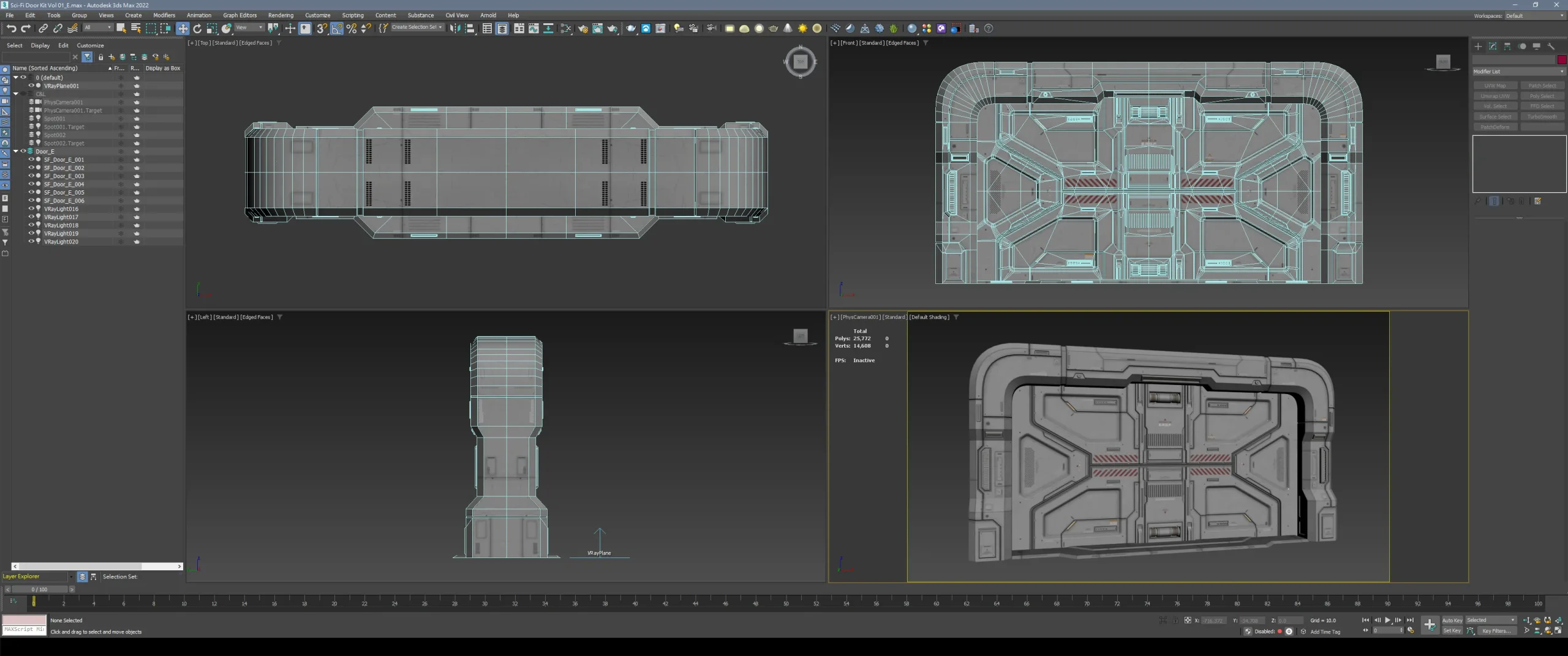 Sci-Fi Door Kit Vol 01-PBR