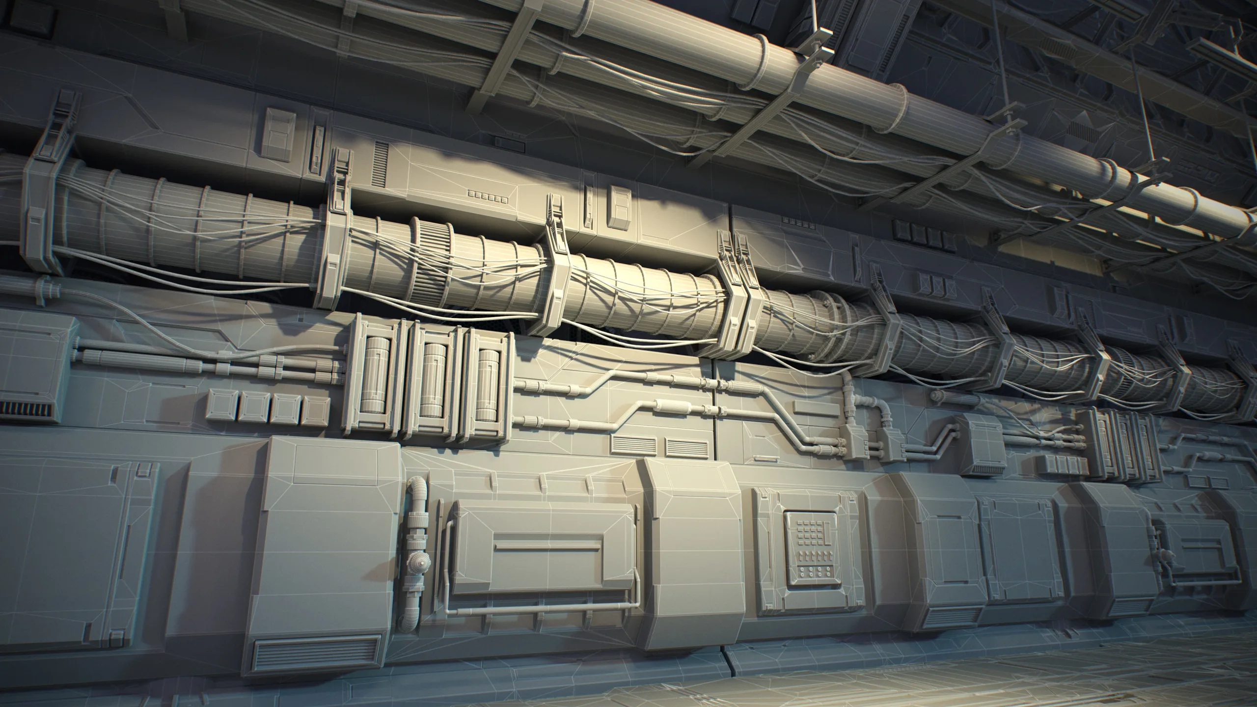 Sci-Fi Architecture Panels Kit Vol 03 Walls-PBR