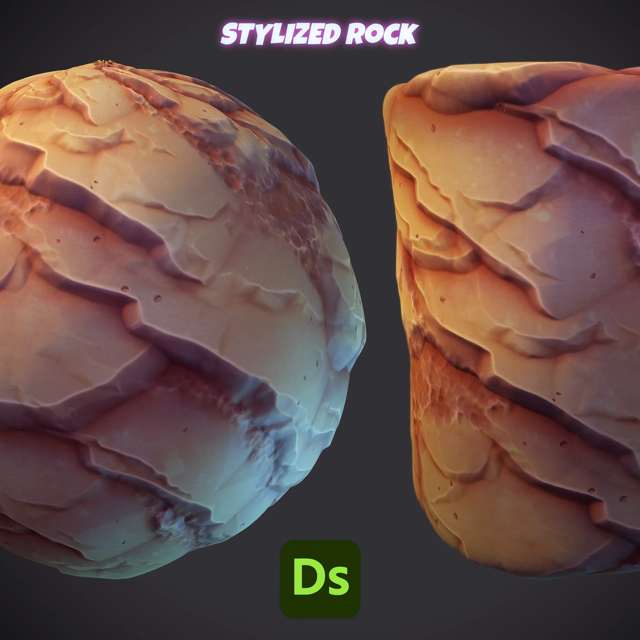 Stylized Rock Material [Substance 3D designer]