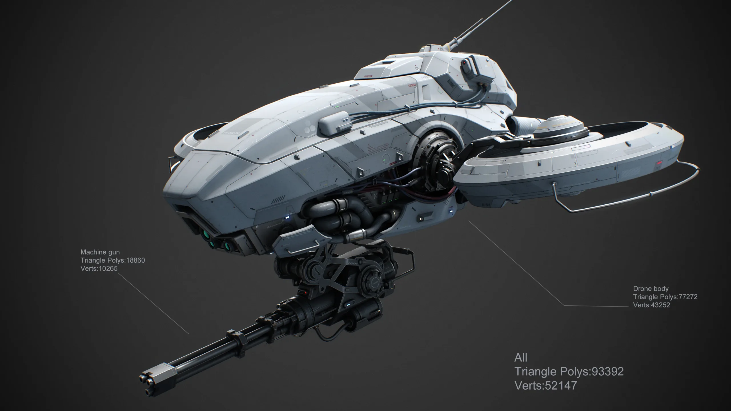 Sci-Fi Vehicle Series-Drone 02-PBR
