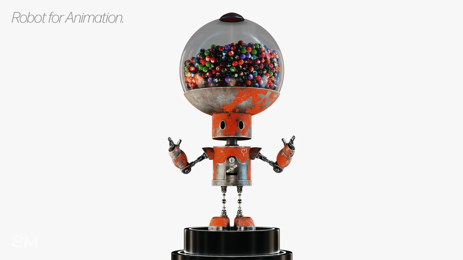 Cute Robot with rig for Animation - FlippedNormals