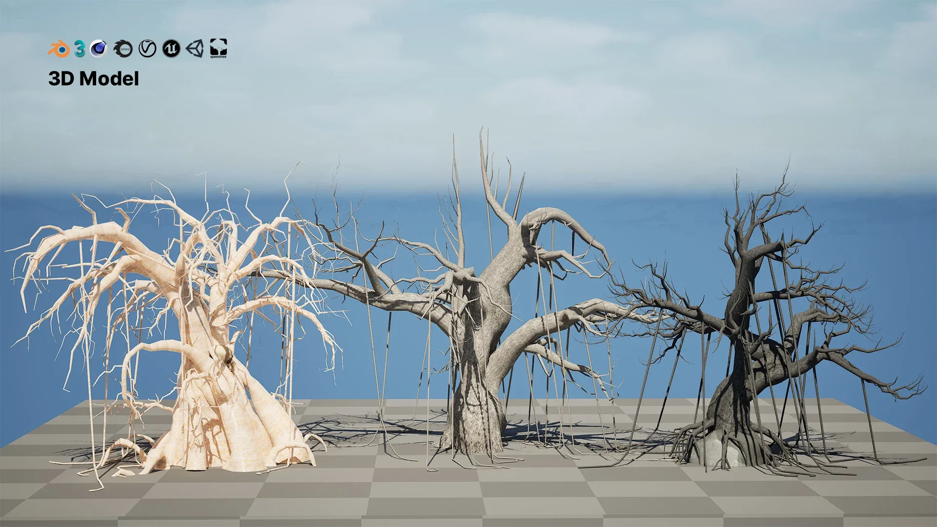 Creepy Trees 3D model