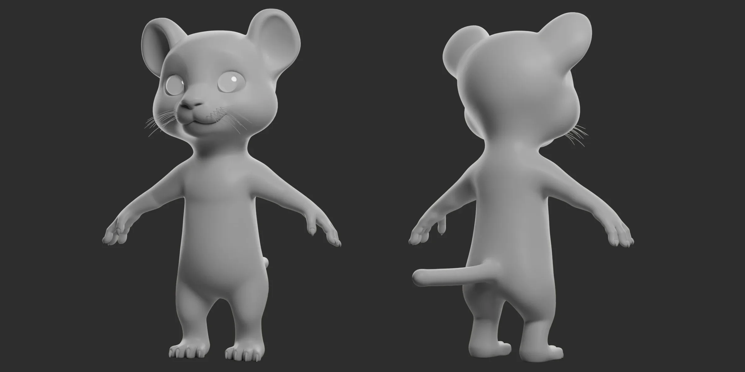 Cartoon Tiger - Topology + UV Map