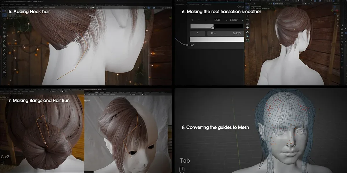 Game-Ready Hair Tutorial (Ultimate Guide) 3 Hours of Creating Hair Using Hair Cards
