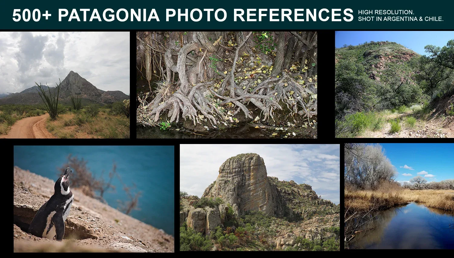 Reference Pack - Patagonia Landscapes and Textures