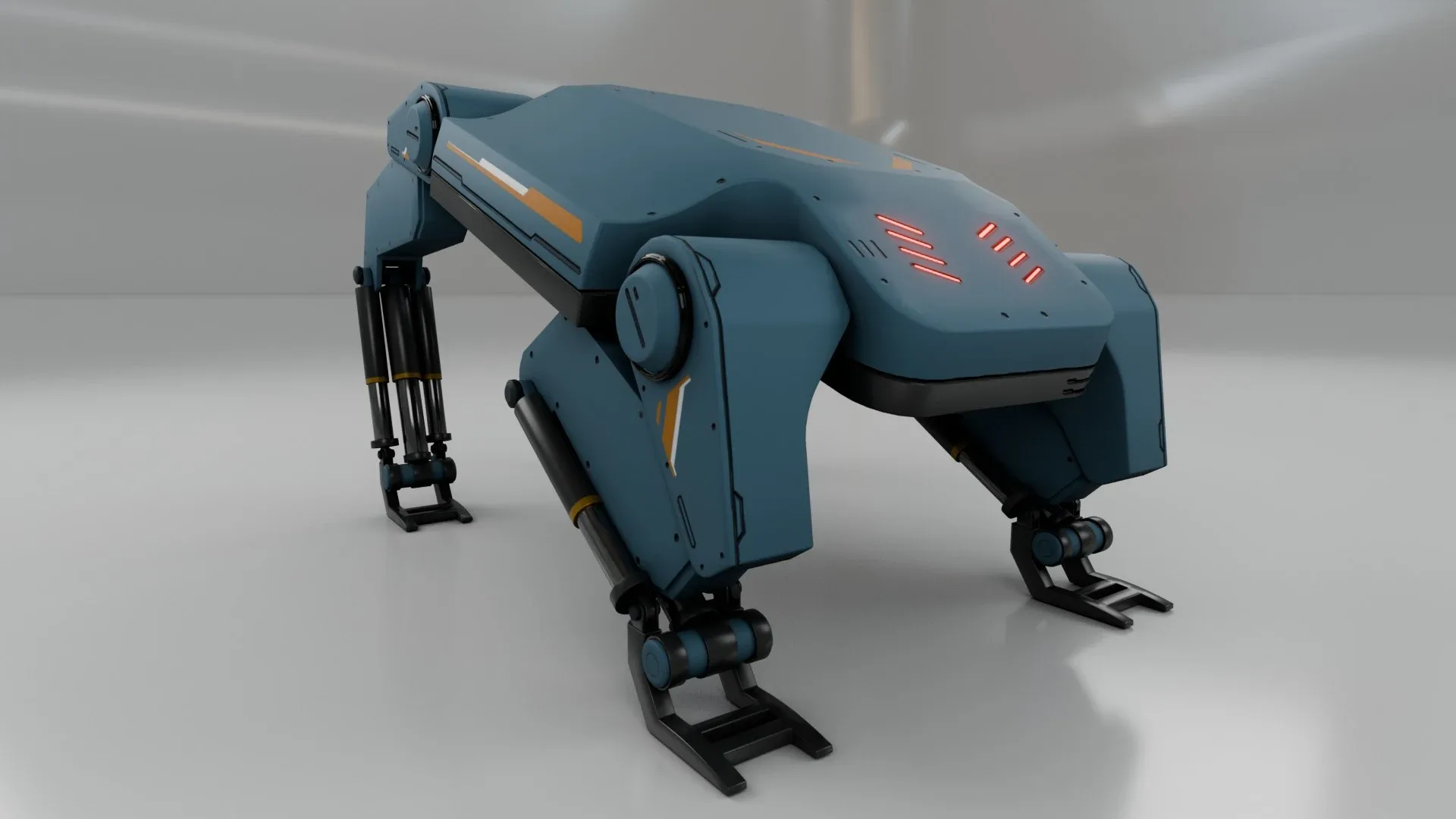 Sci-Fi Robotic Beast - Low poly - Game Ready - PBR