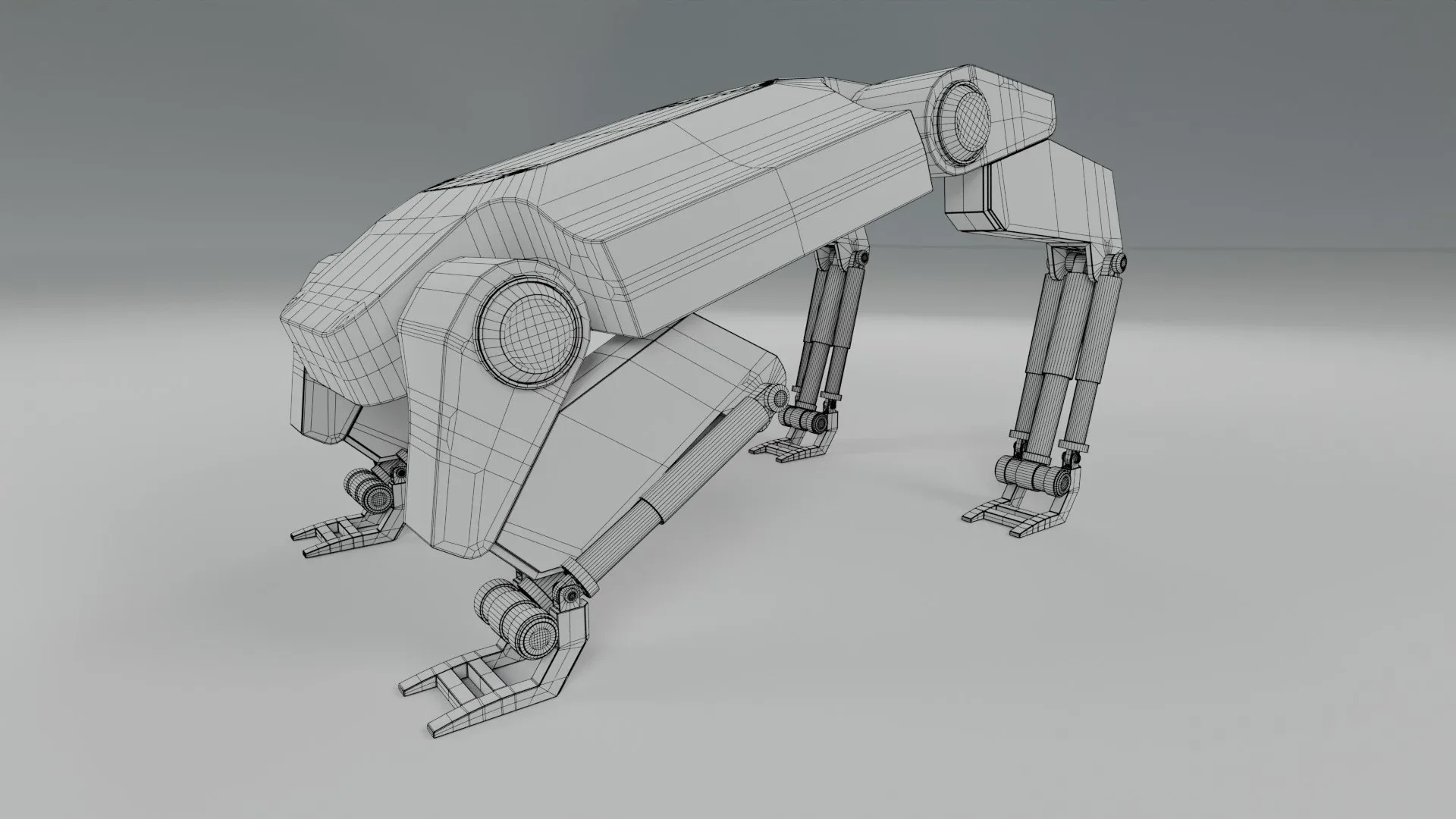 Sci-Fi Robotic Beast - Low poly - Game Ready - PBR